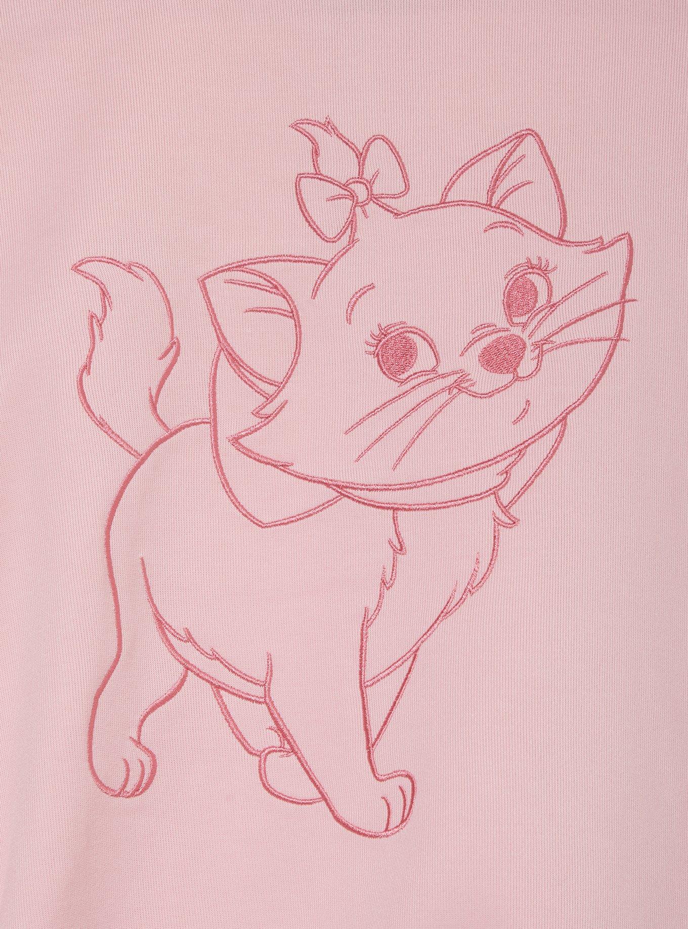 Disney The Aristocats Marie Pink Women's Plus Size Quarter Zip Crewneck — BoxLunch Exclusive, LIGHT PINK, alternate