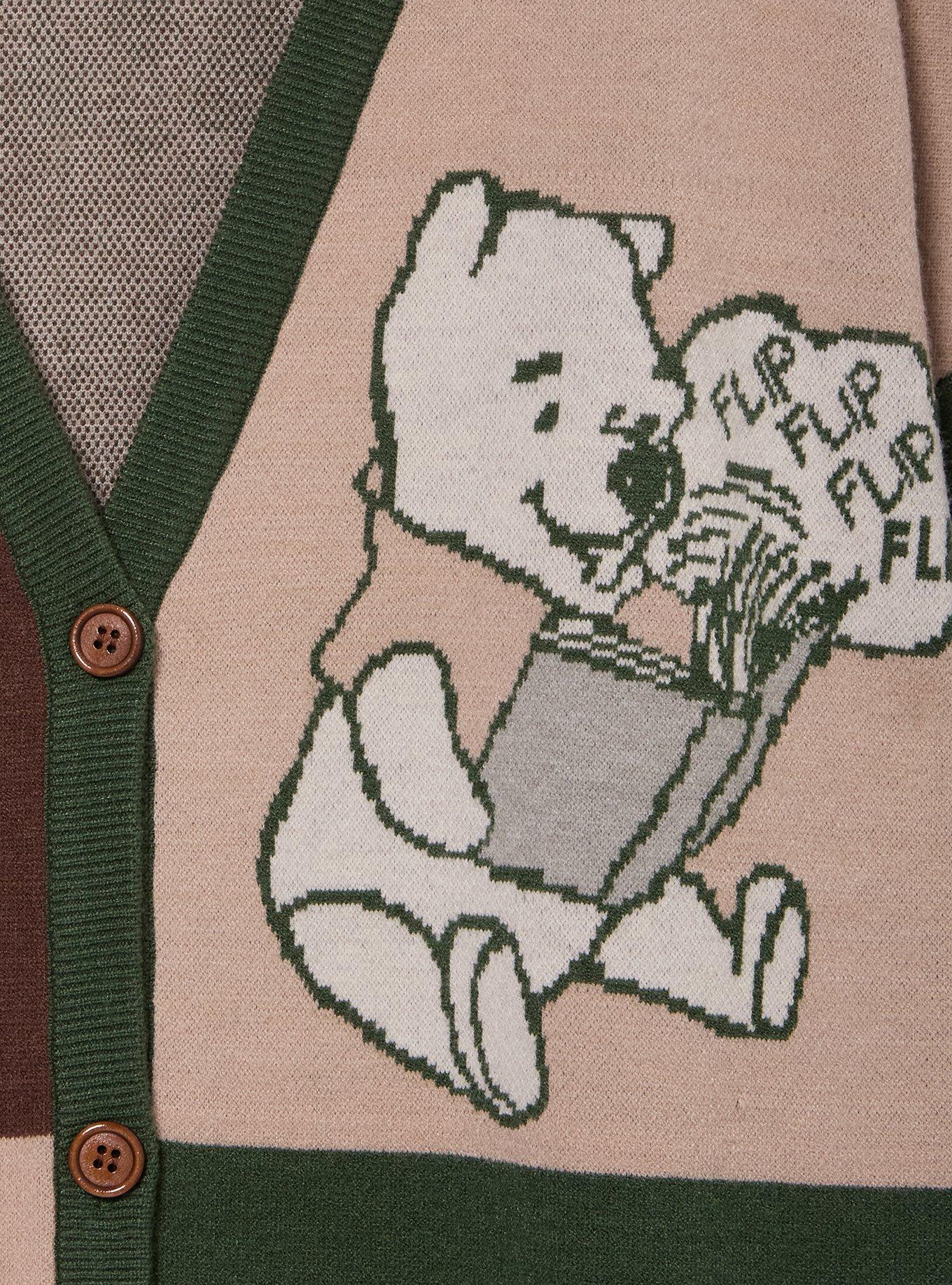 Disney Winnie the Pooh Reading Bear Women's Plus Cardigan — BoxLunch Exclusive