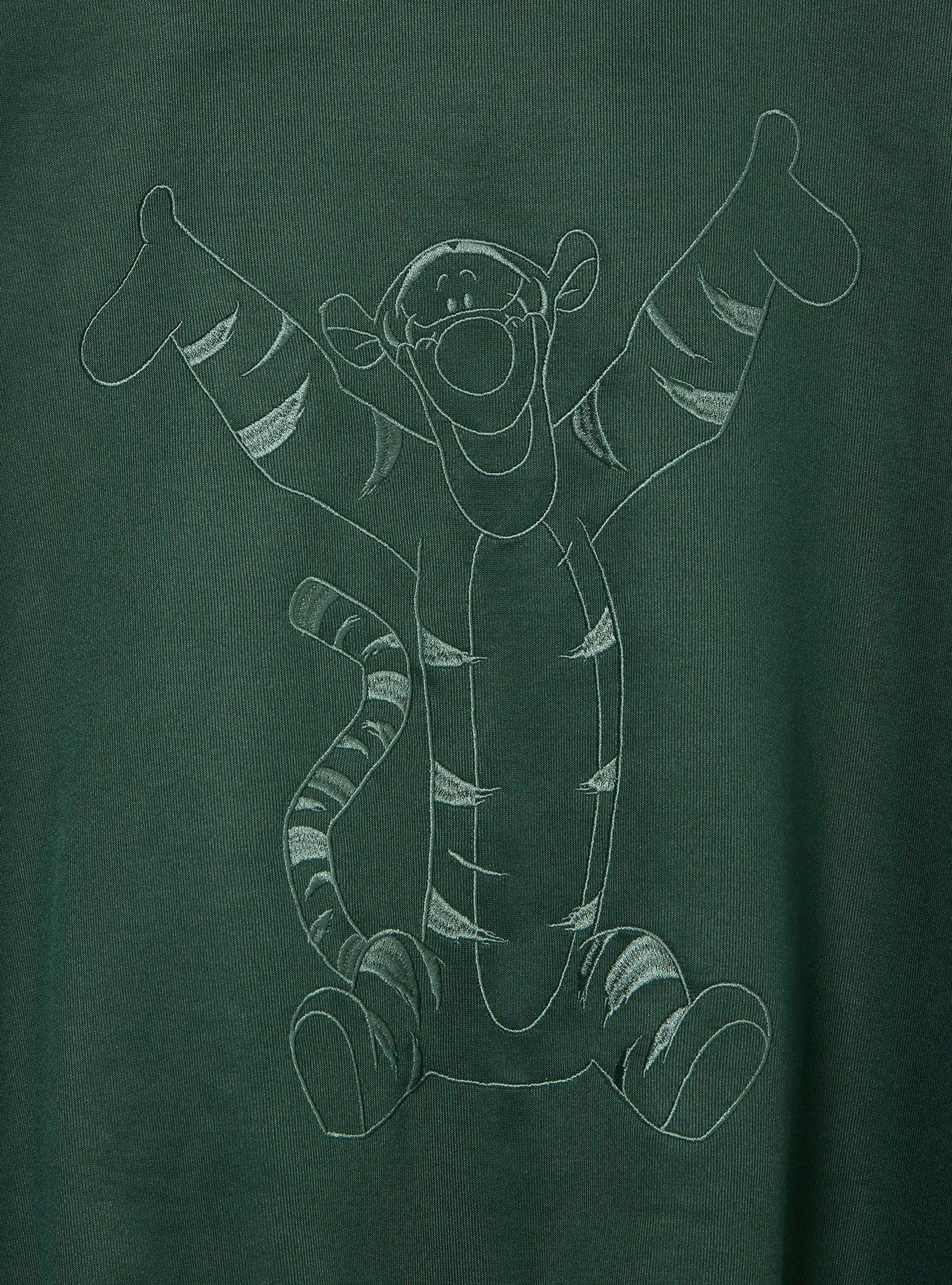 Disney Winnie the Pooh Tigger Women's Cropped Quarter Zip Crewneck - BoxLunch Exclusive, FOREST, alternate