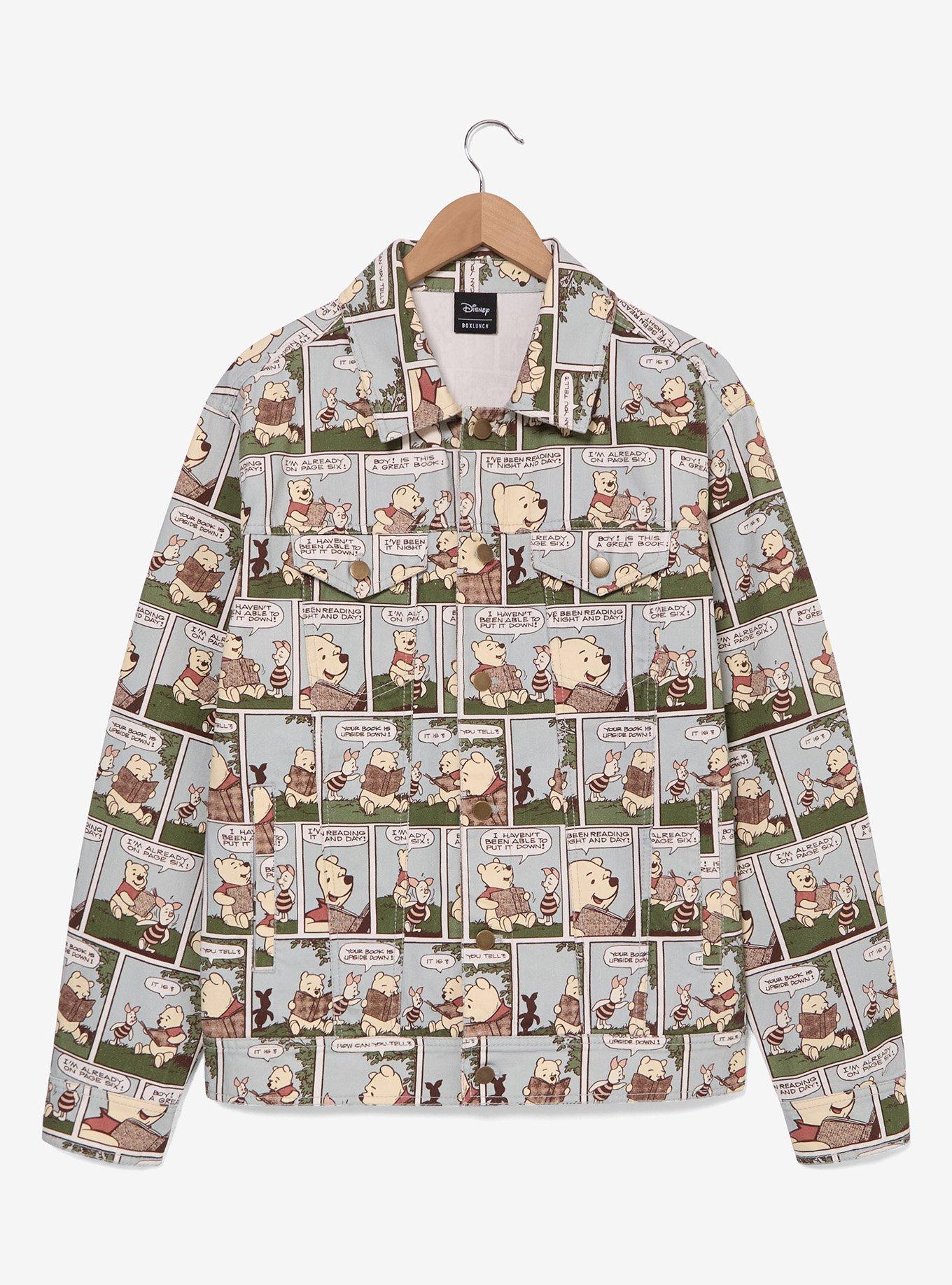 Disney Winnie The Pooh Comic Panels Allover Print Denim Jacket - BoxLunch Exclusive