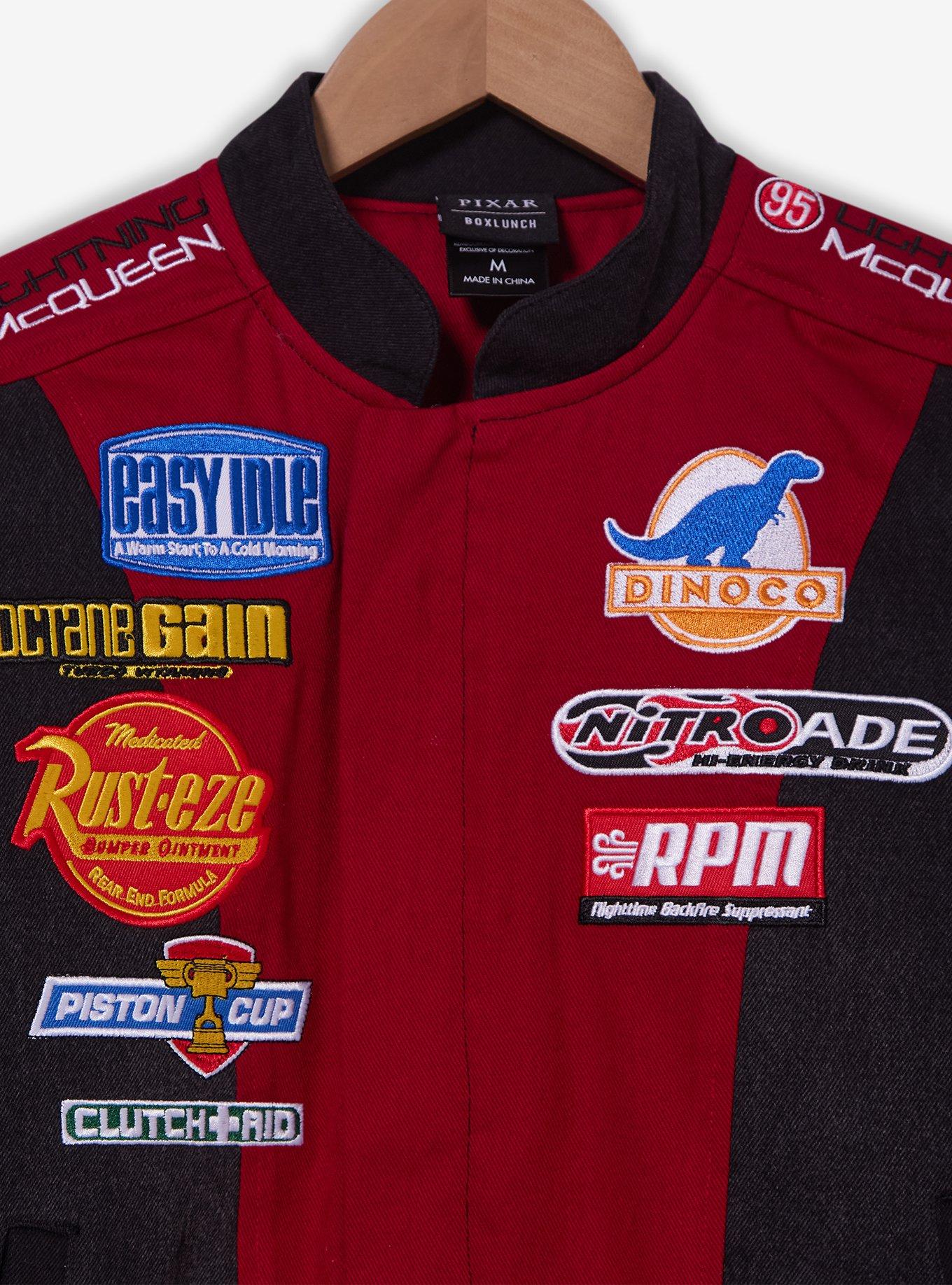 Disney Pixar Cars Lightning McQueen Cropped Women's Denim Moto Jacket - BoxLunch Exclusive, DENIM, alternate