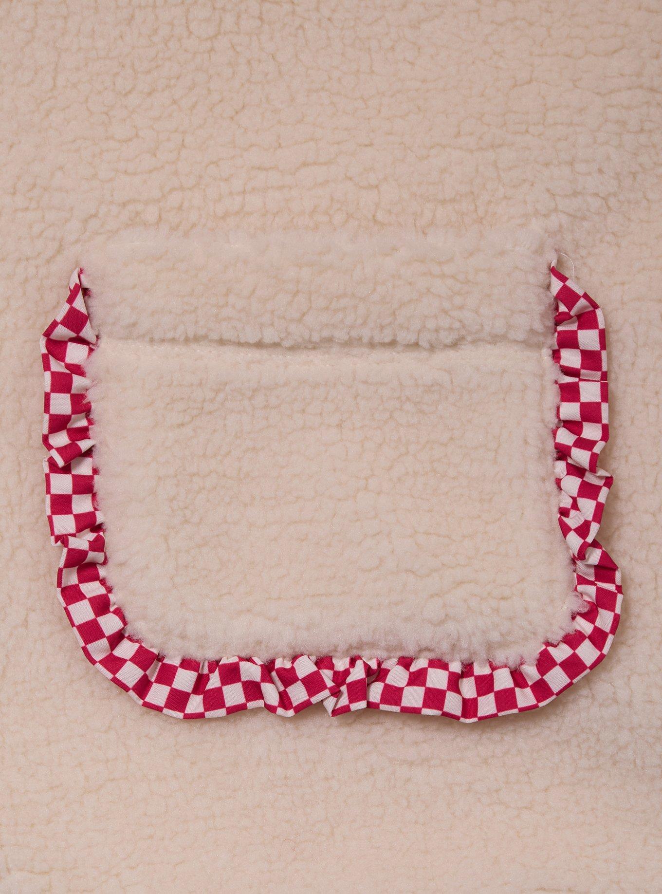 Strawberry Shortcake Embroidered Berries Women's Sherpa Jacket - BoxLunch Exclusive, CREAM, alternate