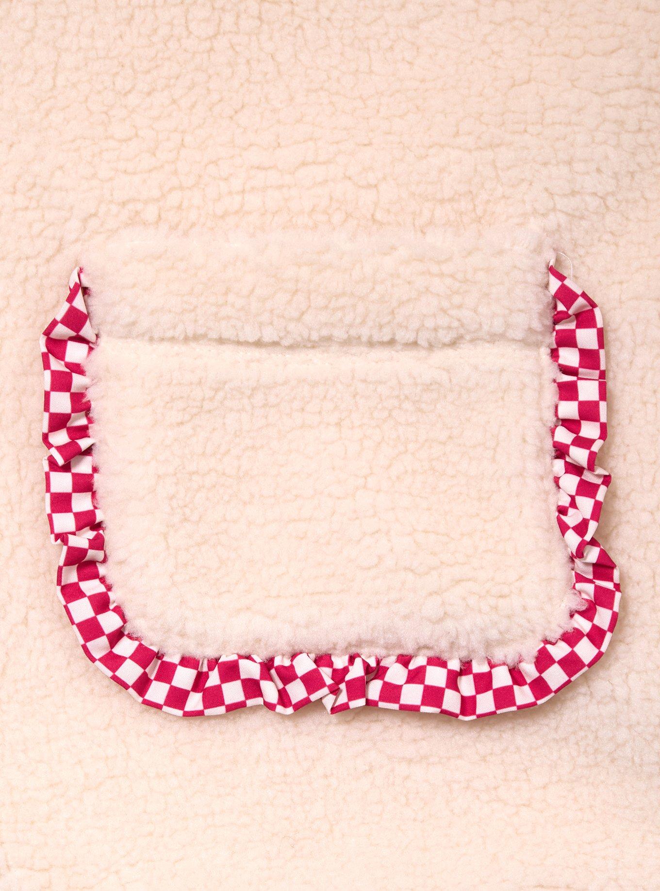 Strawberry Shortcake Embroidered Berries Women's Sherpa Jacket - BoxLunch Exclusive, CREAM, alternate