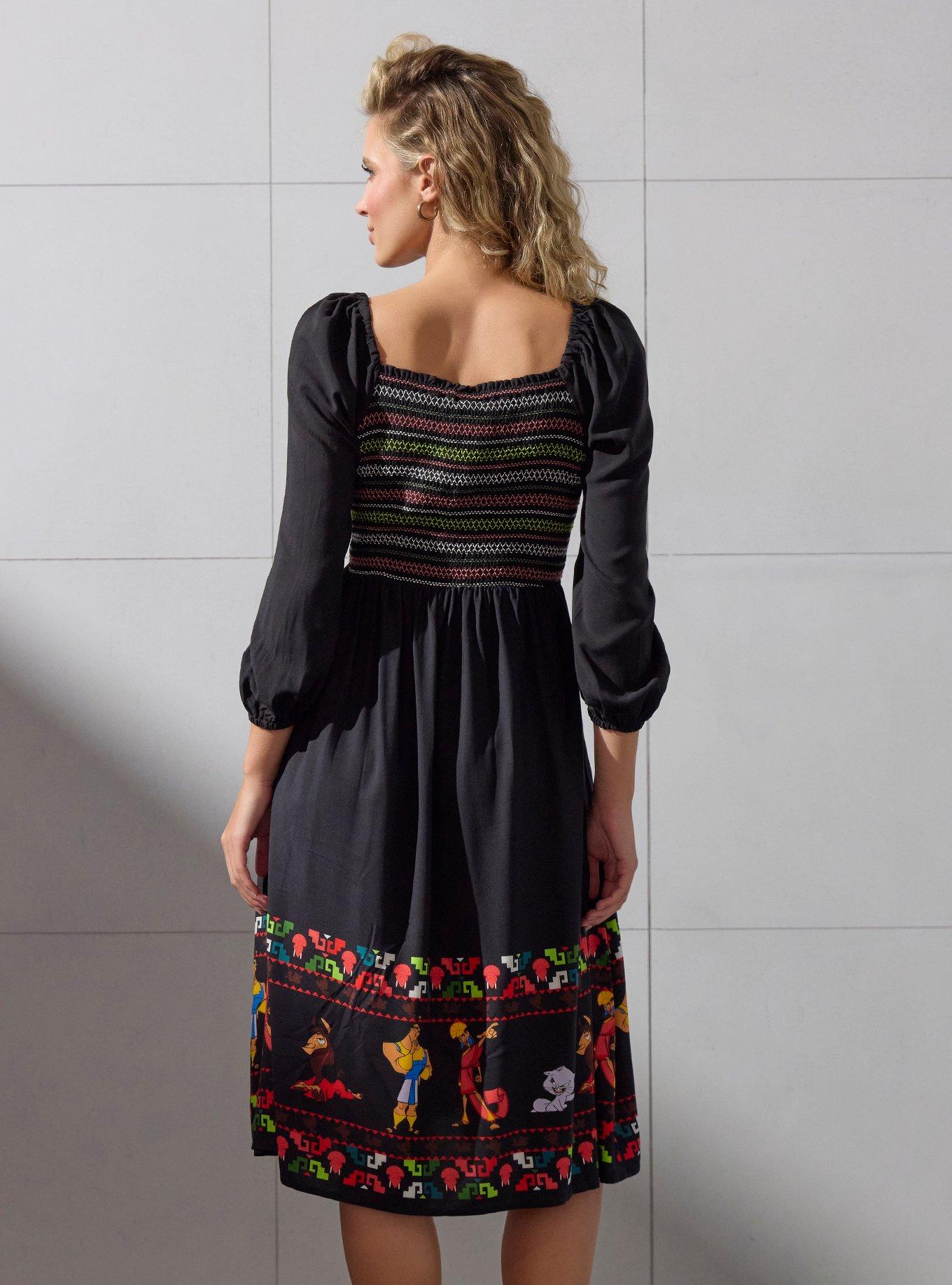 Disney The Emperor's New Groove Smock Dress - BoxLunch Exclusive, BLACK, alternate