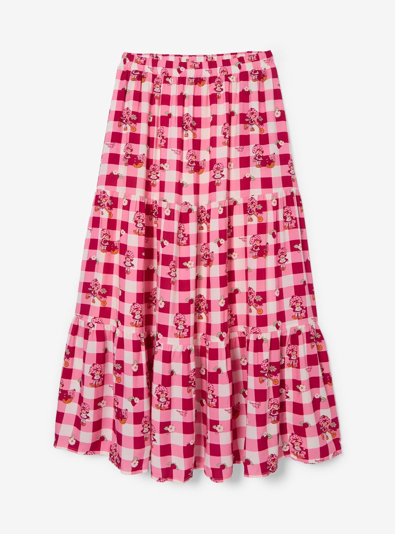 Strawberry Shortcake Gingham Maxi Skirt &mdash; BoxLunch Exclusive, , hi-res