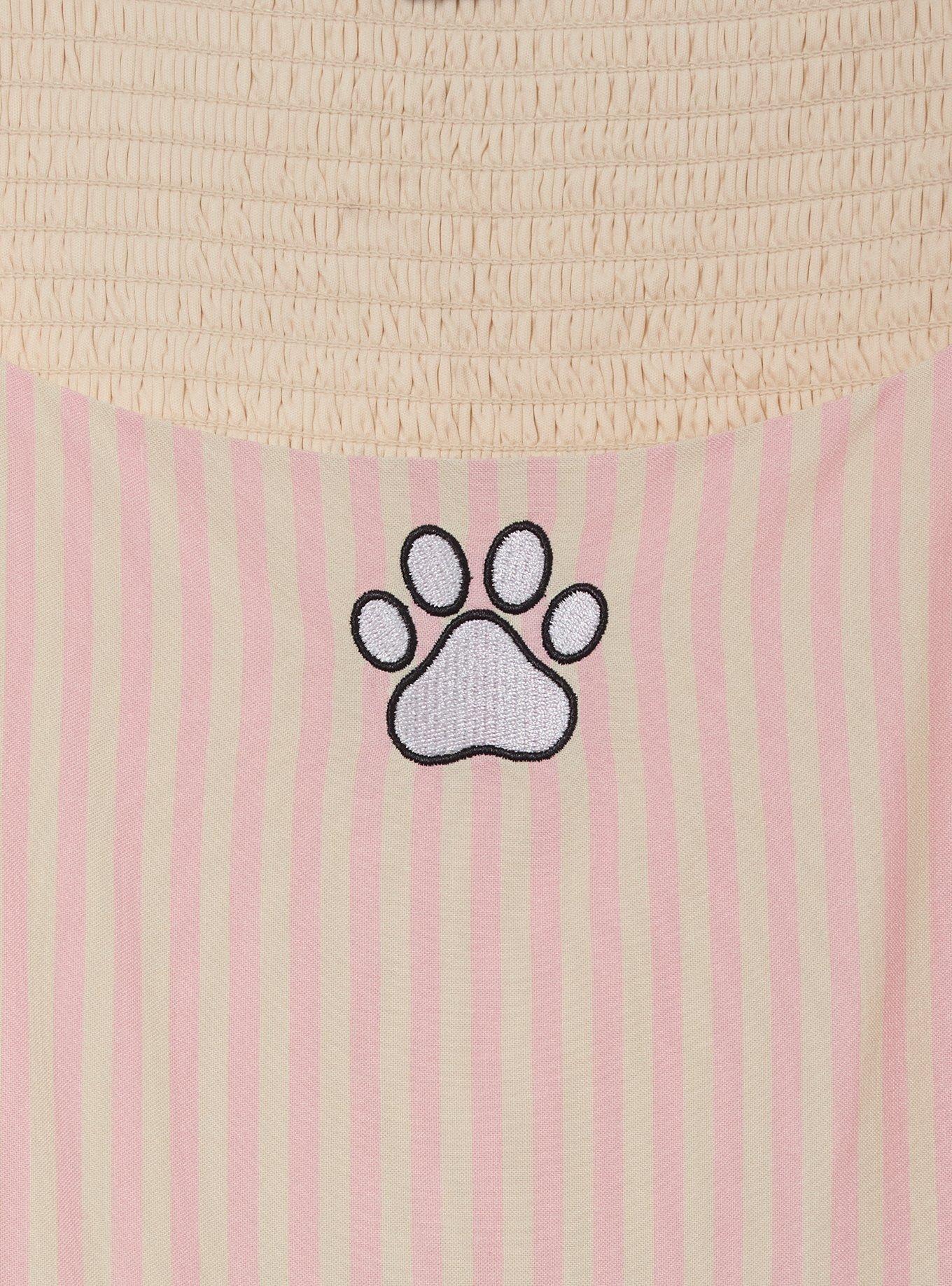 Disney 101 Dalmatians Puppies Striped Midi Dress - BoxLunch Exclusive, PINK STRIPE, alternate