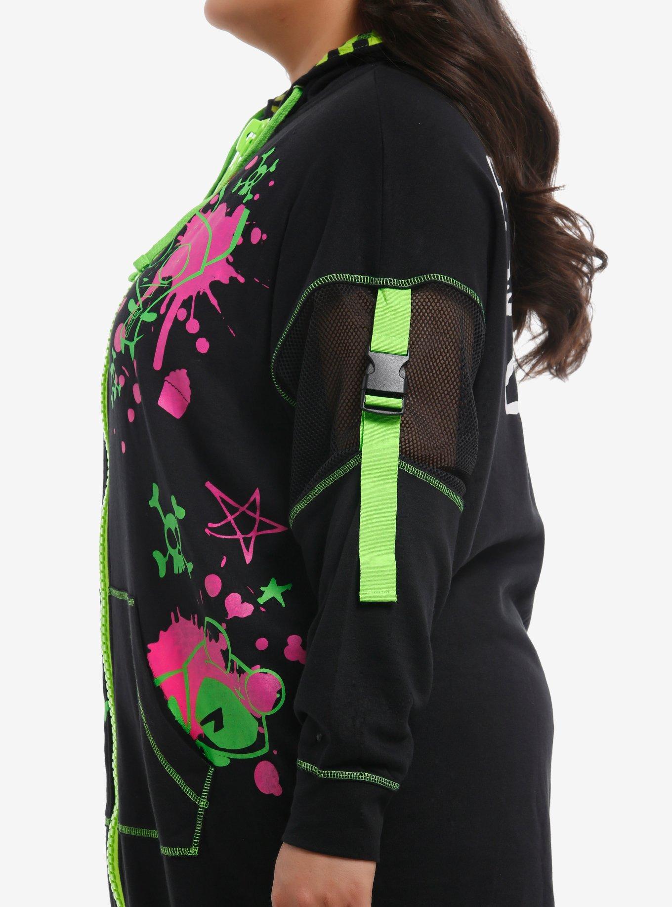 Invader Zim GIR Splatter Girls Hoodie Dress Plus Size, , alternate