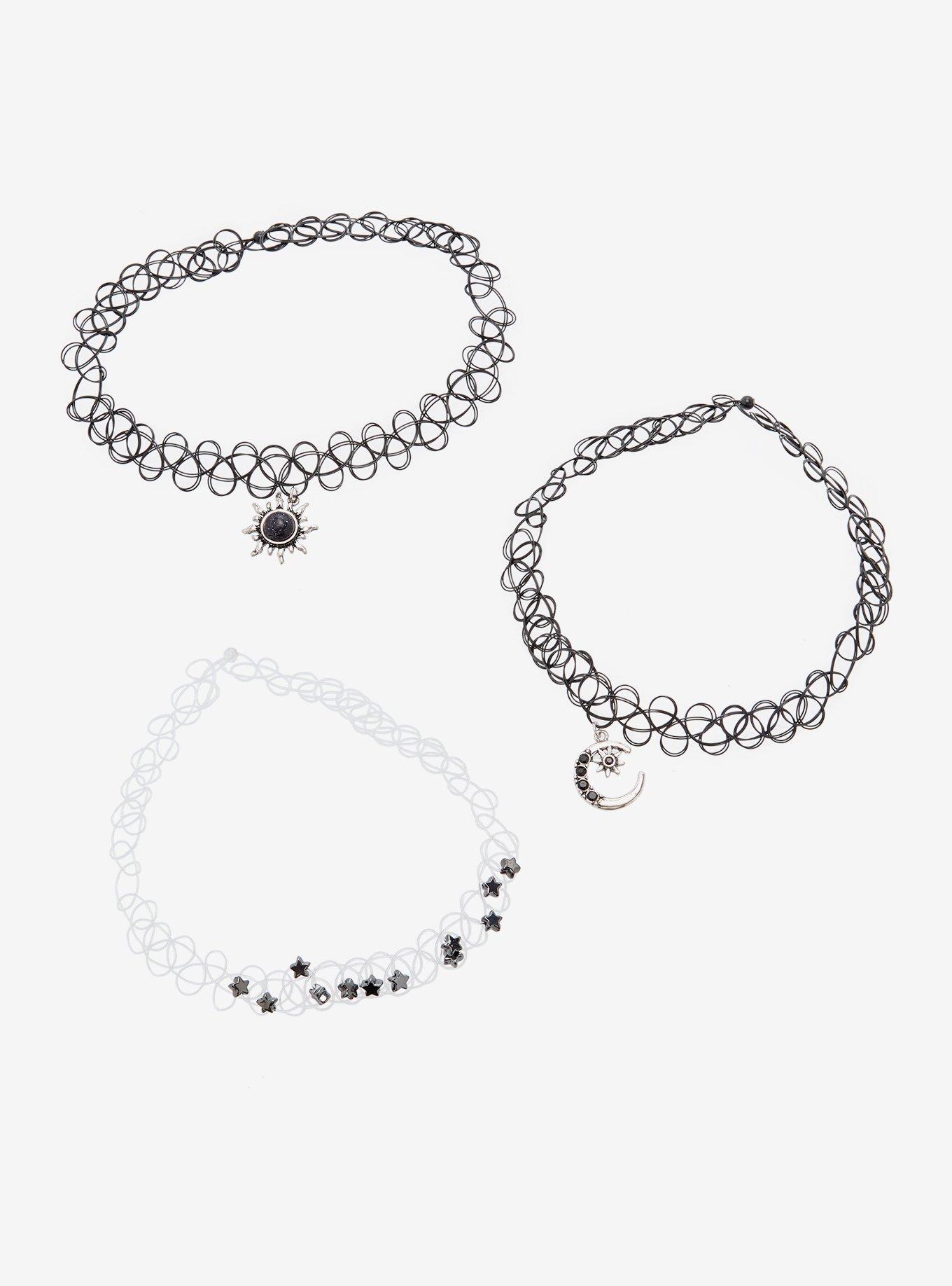 Cosmic Aura Dark Celestial Tattoo Choker Set, , hi-res