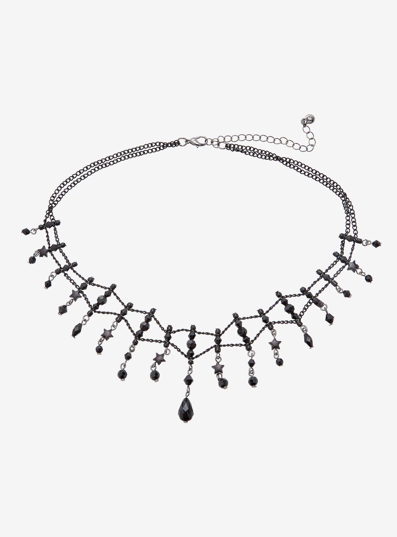 Cosmic Aura Black Bead Celestial Choker, , hi-res