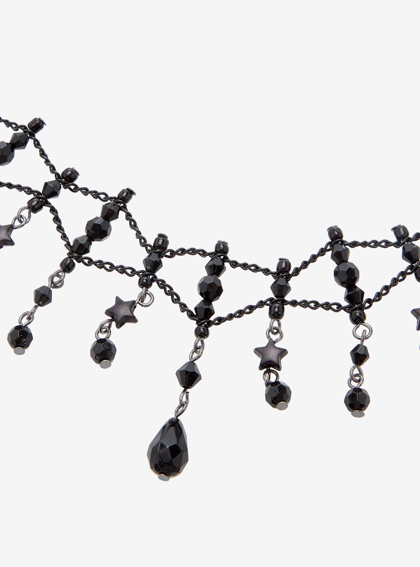 Cosmic Aura Black Bead Celestial Choker, , alternate