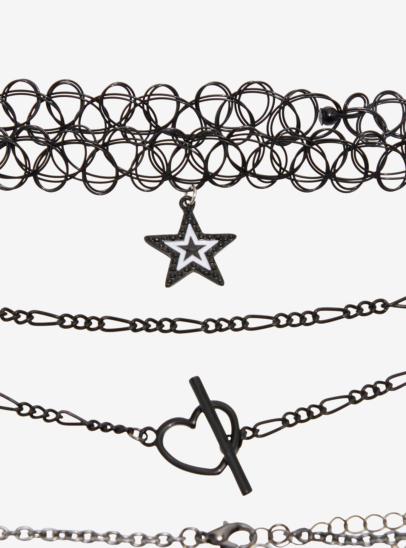 Diamond Star Heart Necklace Set, , alternate
