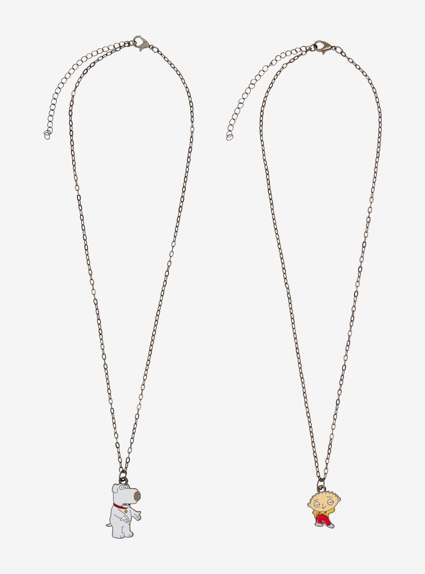 Family Guy Stewie & Brian Best Friend Necklace Set, , hi-res
