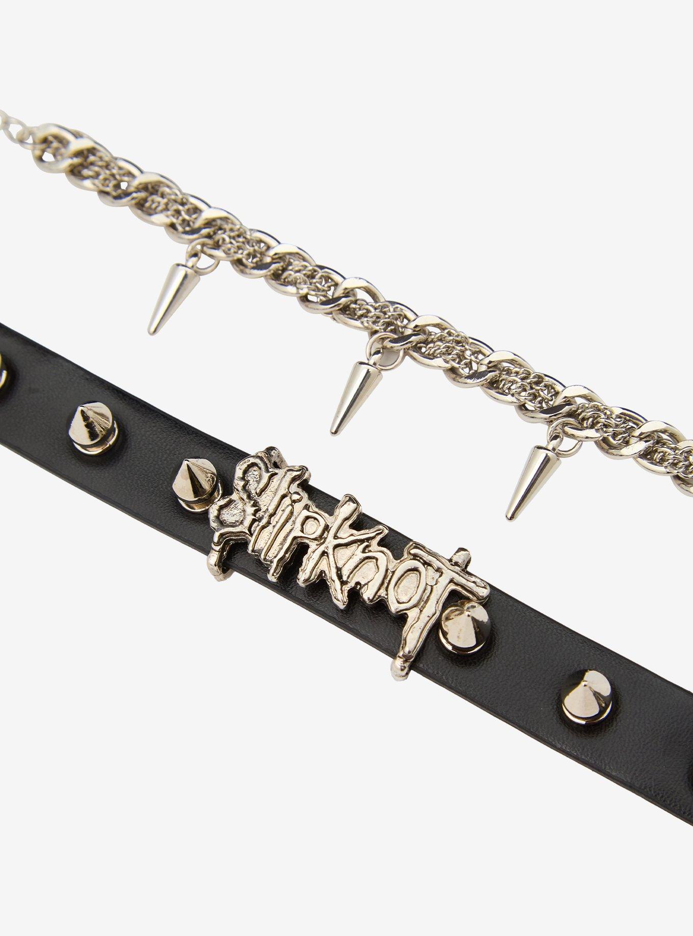 Slipknot Spike Nameplate Bracelet Set, , alternate