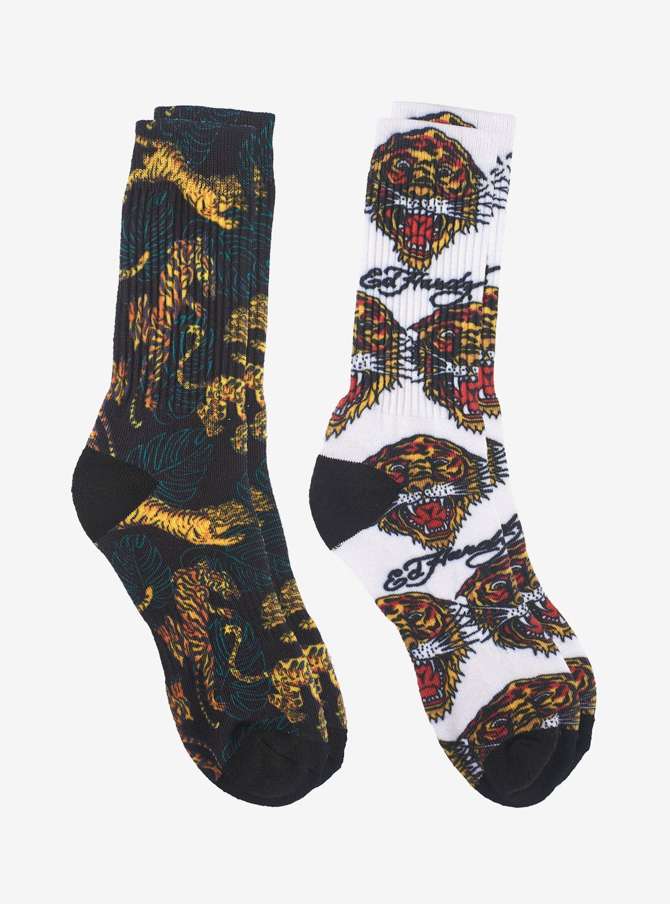 Ed Hardy Digital Print Multi Crew 2-Pack Men's Socks, , alternate