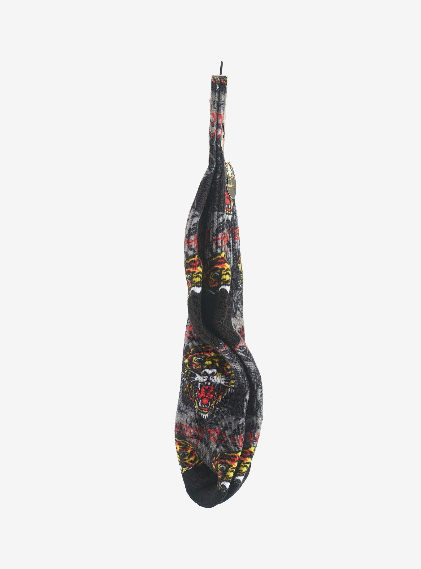 Ed Hardy Tiger 360 Printed Crew Men's Socks, , alternate