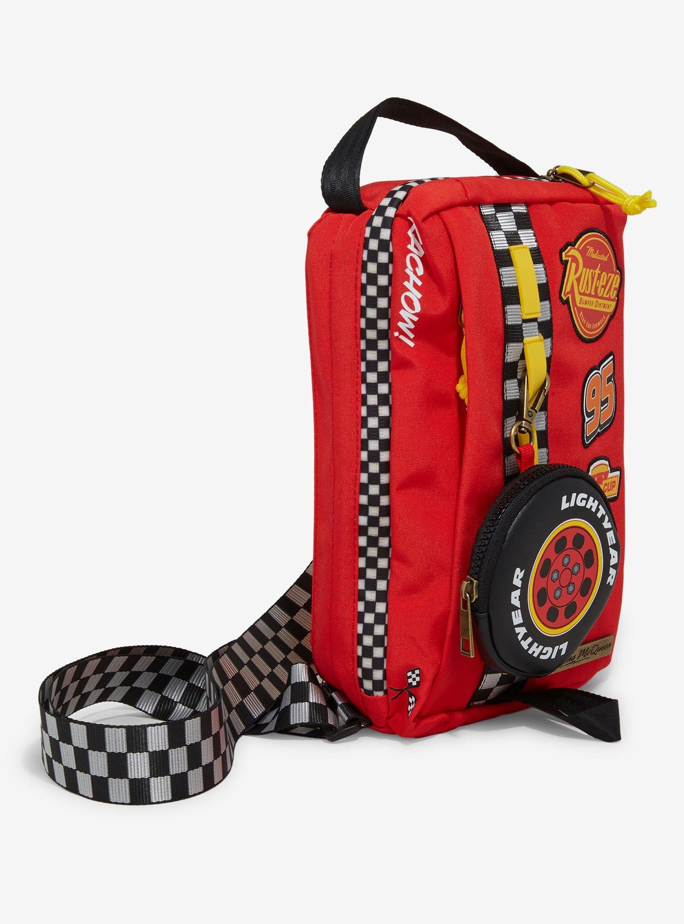 Disney Pixar Cars Lightning McQueen Patches Crossbody Bag with Coin Purse - BoxLunch Exclusive