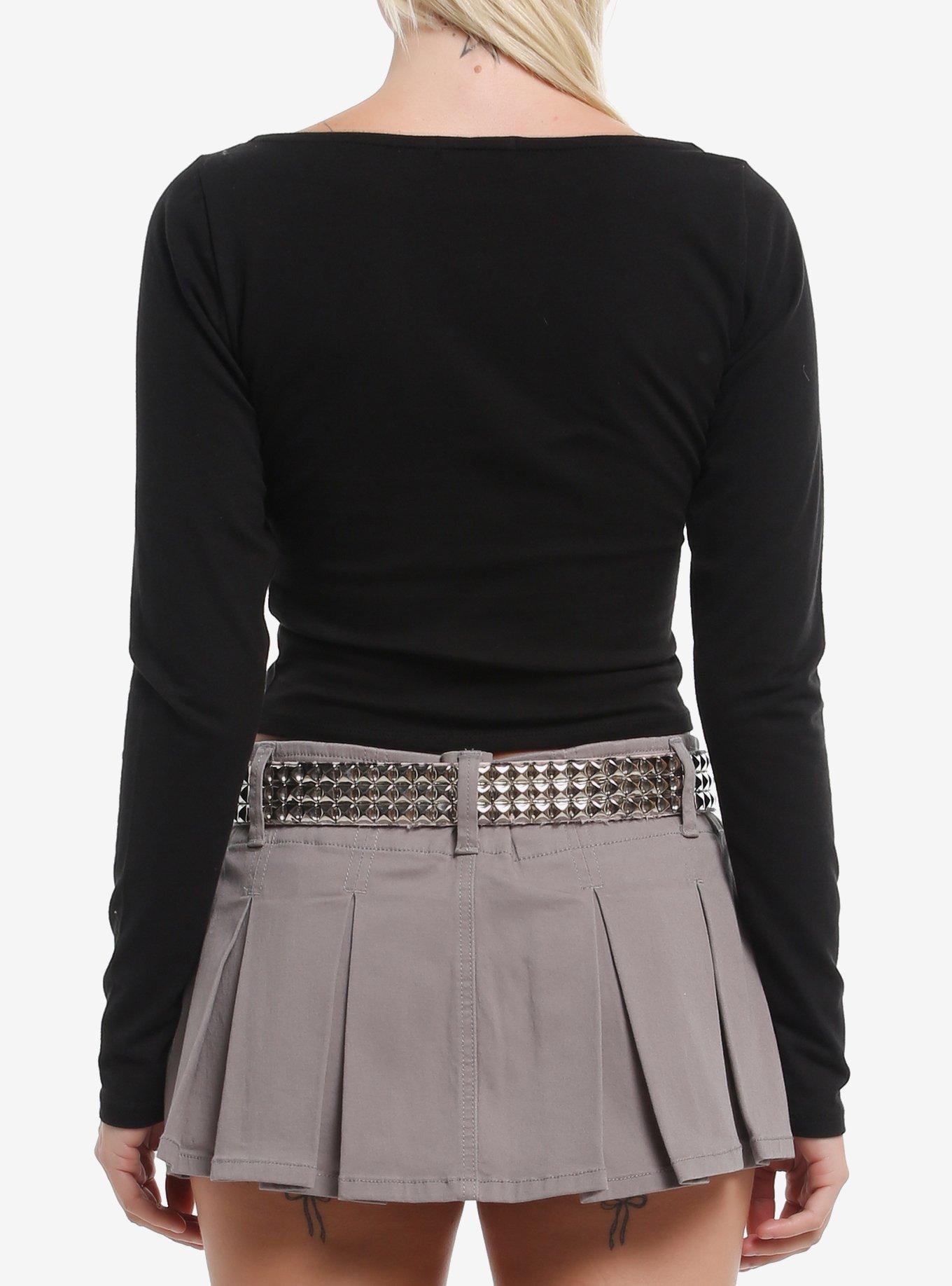 Social Collision Cross Chain Girls Long-Sleeve Top, , hi-res