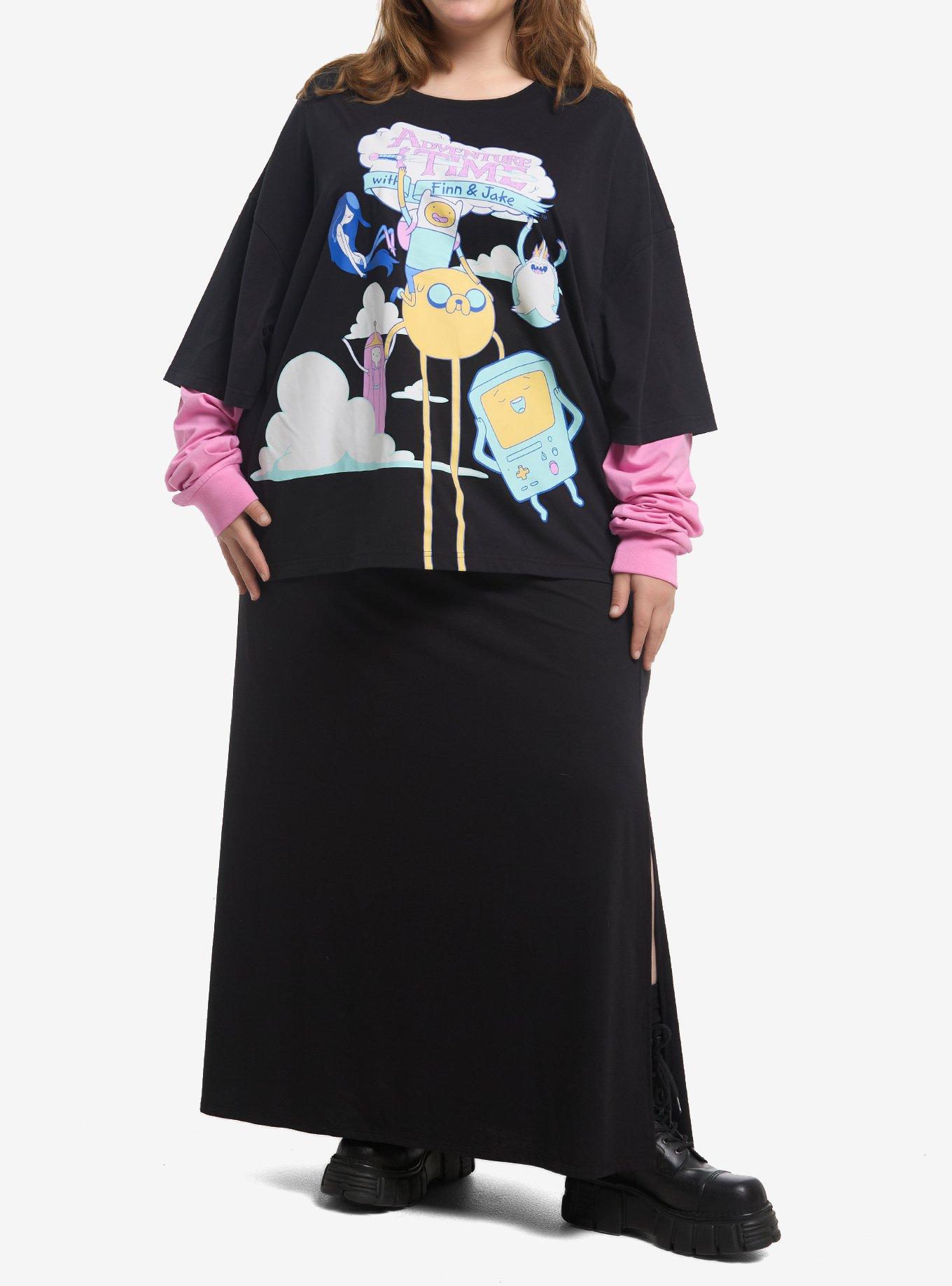 Adventure Time Characters Girls Twofer Long-Sleeve T-Shirt Plus Size, , hi-res