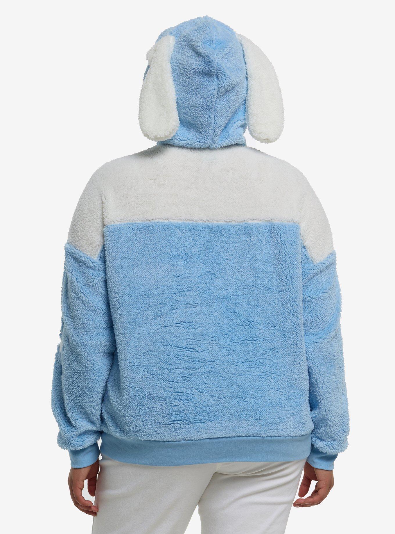 Cinnamoroll Plush Ears Sherpa Girls Hoodie Plus Size, , alternate