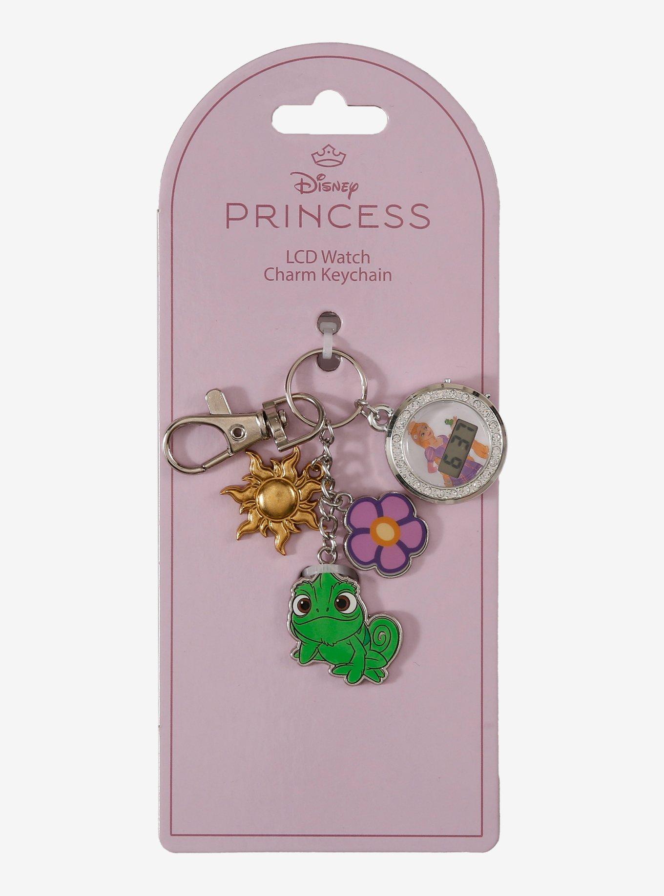 Disney Tangled Pascal & Rapunzel Digital Watch Multi-Charm Keychain - BoxLunch Exclusive, , alternate