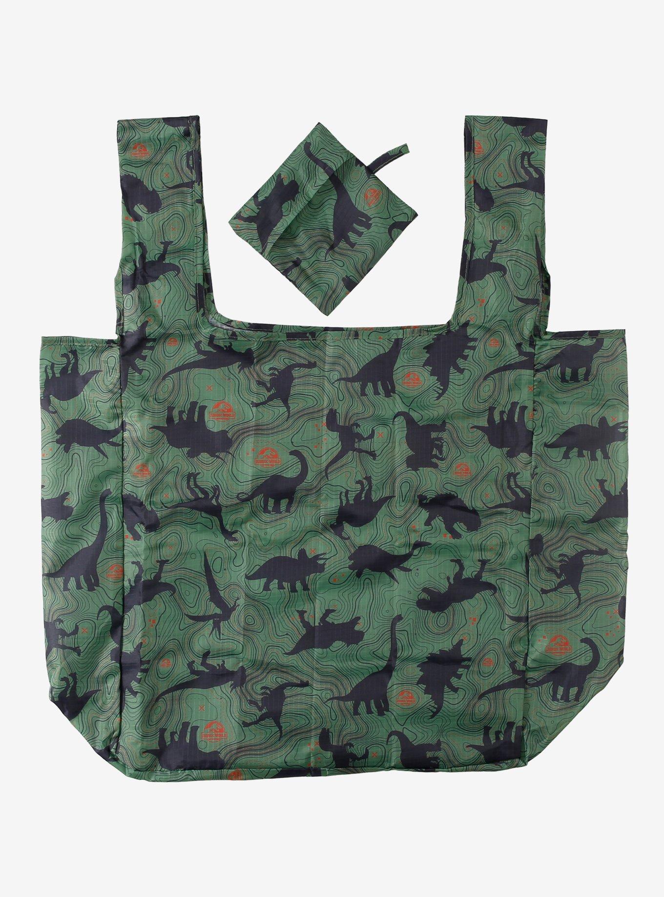 Jurassic Park Dinosaurs Allover Print Reusable Tote &mdash; BoxLunch Exclusive, , hi-res