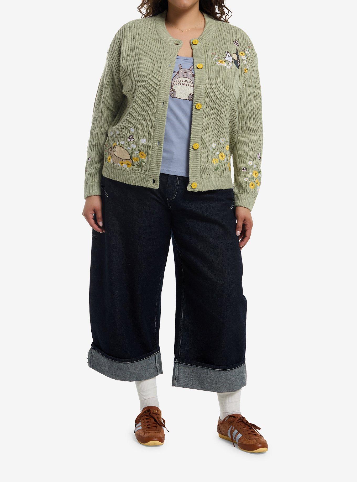 Her Universe Studio Ghibli&reg; My Neighbor Totoro Floral Butterfly Cardigan Plus Size, , hi-res