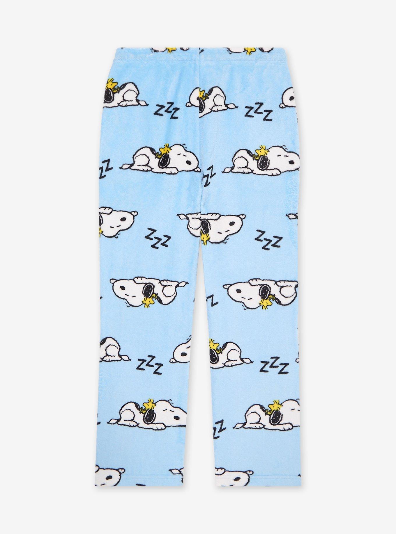 Peanuts Snoopy & Woodstock Sleeping Allover Print Plus Sleep Pants - BoxLunch Exclusive