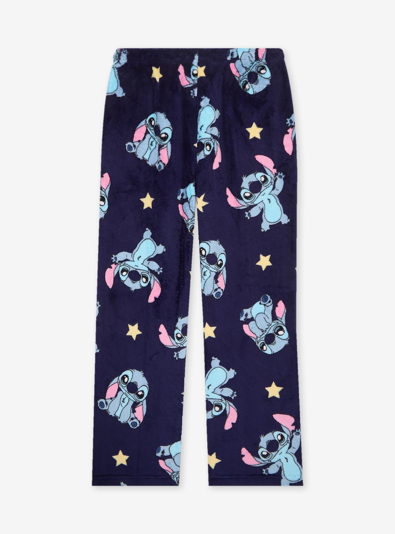 Disney Lilo & Stitch Stars & Stitch Allover Print Plus Size Plush Sleep Pants - BoxLunch Exclusive, , hi-res