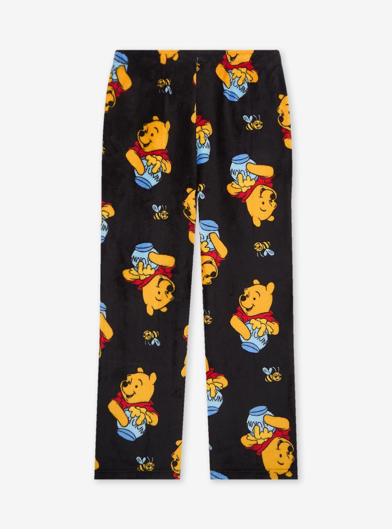 Disney Winnie the Pooh Hunny Pots Allover Print Plush Plus Sleep Pants - BoxLunch Exclusive
