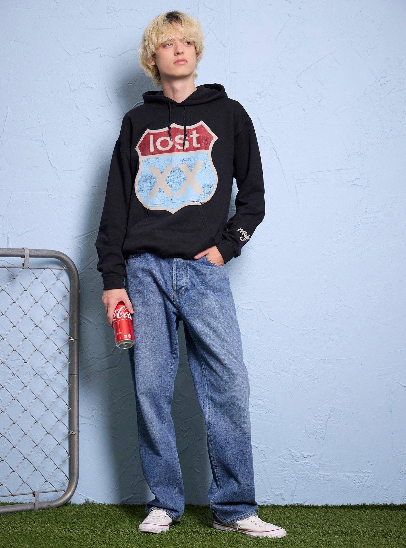 mgk lost americana Highway Sign Hoodie Hot Topic Exclusive, , hi-res