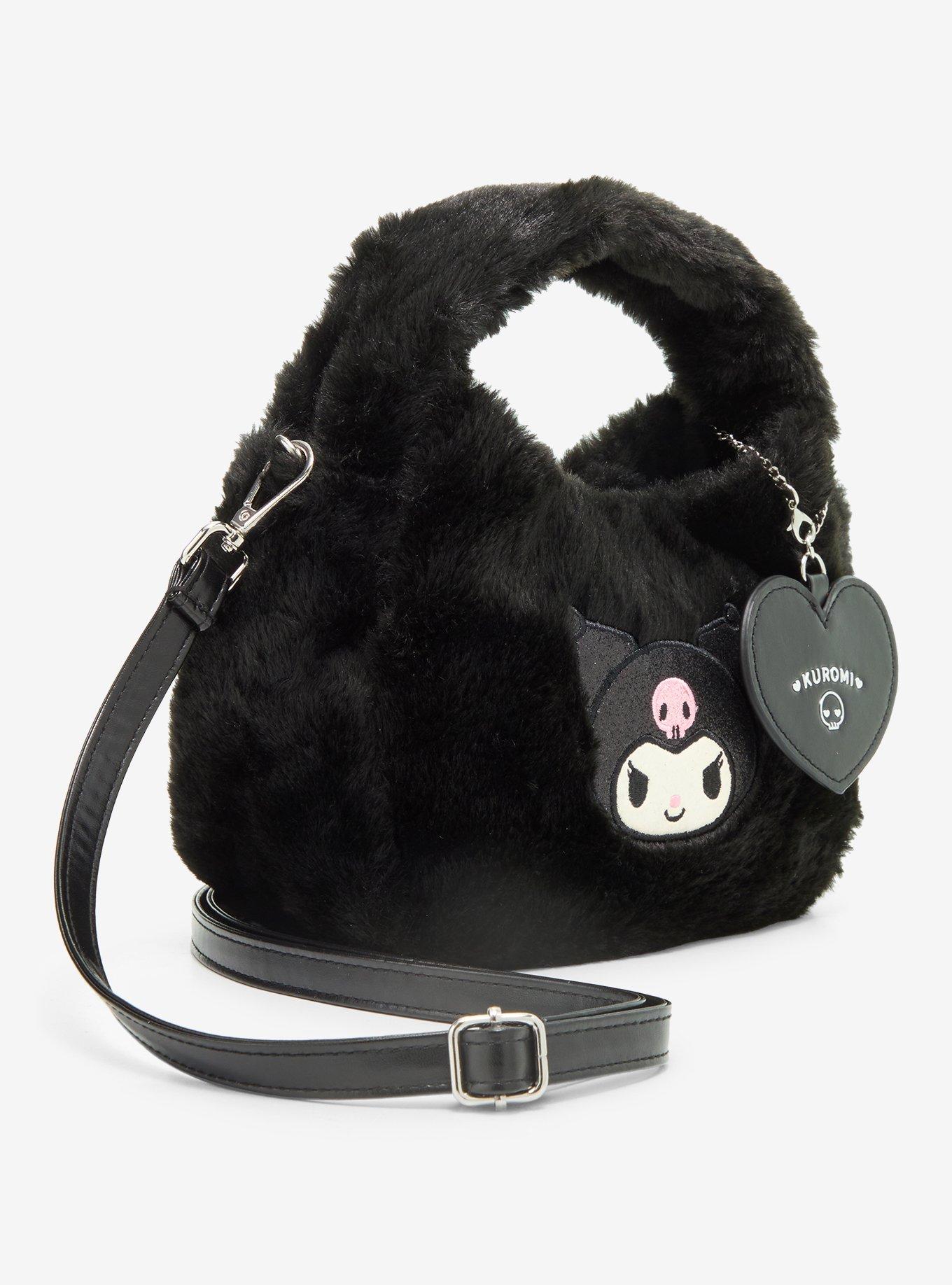 Sanrio Japan Originals Kuromi Fuzzy Wrist Crossbody Bag, , hi-res