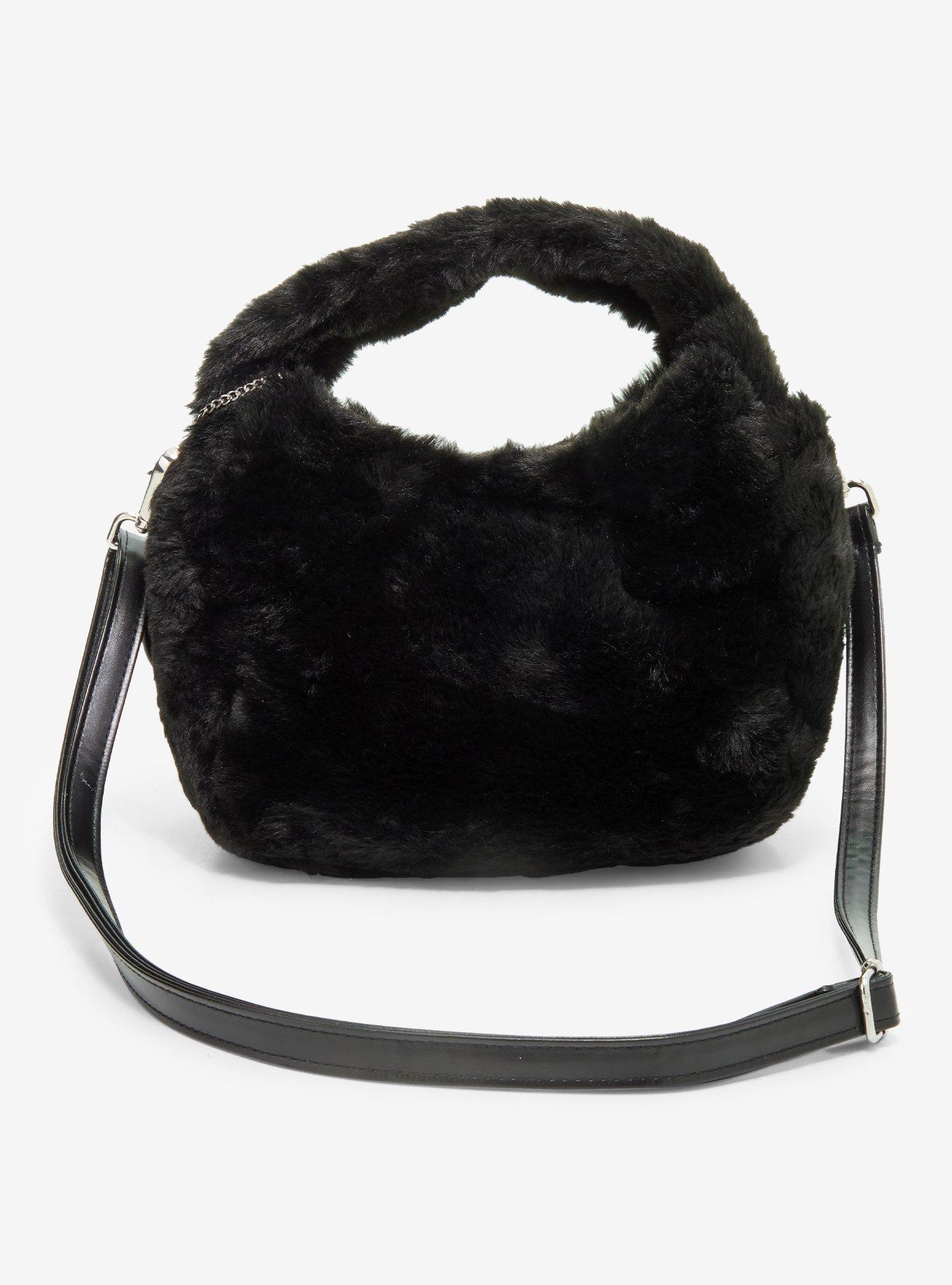 Sanrio Japan Originals Kuromi Fuzzy Wrist Crossbody Bag, , alternate