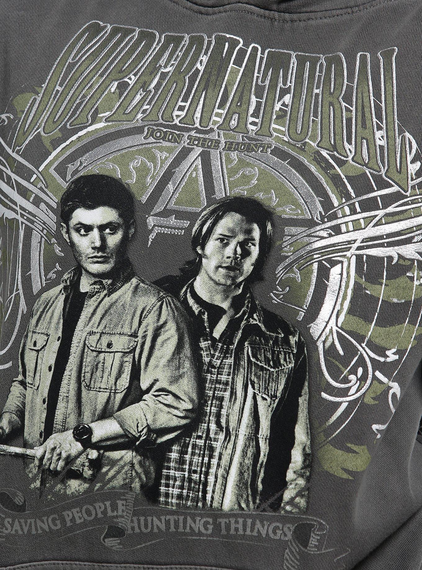 Supernatural Silver Foil Girls Hoodie, , alternate