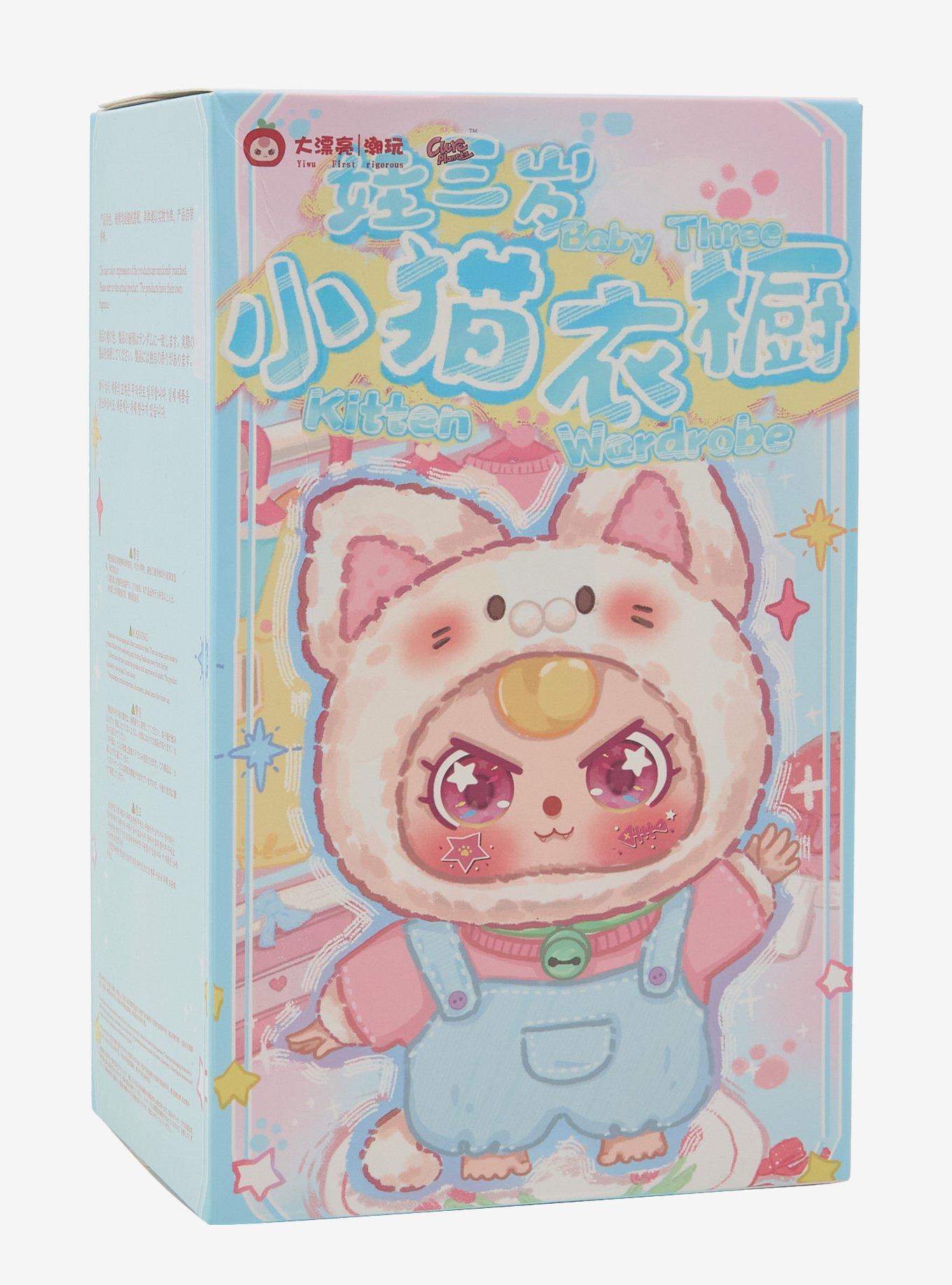 Baby Three Kitten Wardrobe Blind Box Plush Bag Clip, , hi-res