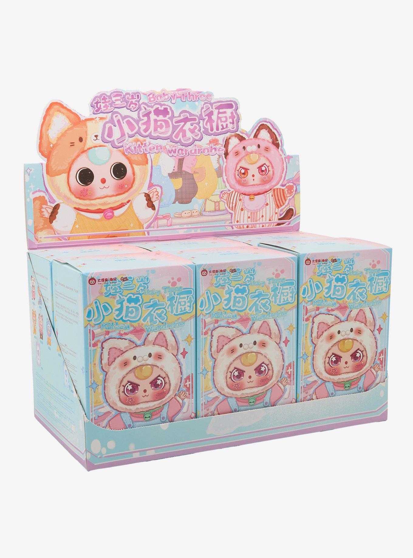 Baby Three Kitten Wardrobe Blind Box Plush Bag Clip, , alternate