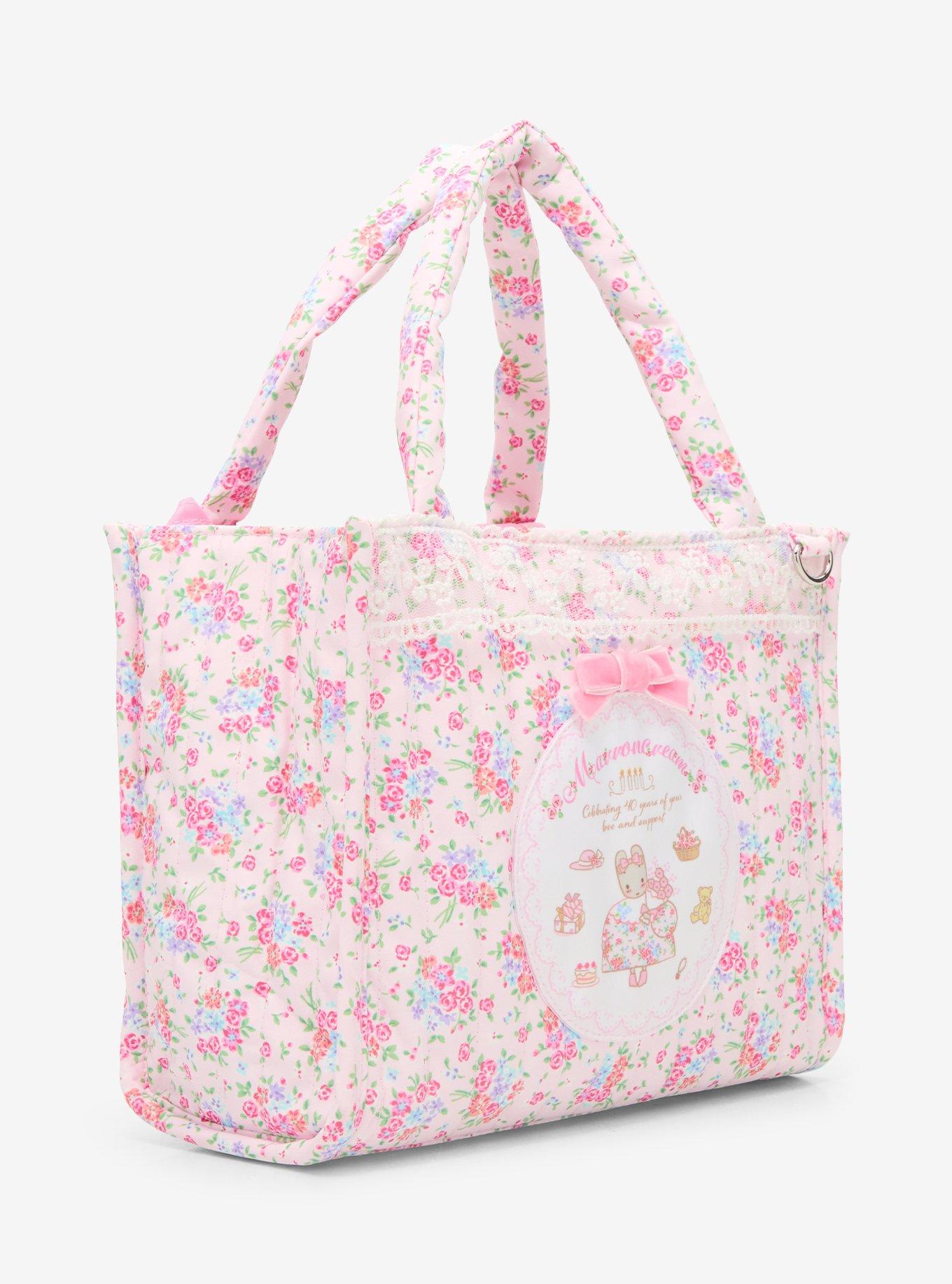 Marroncream Floral Mini Tote Bag, , hi-res