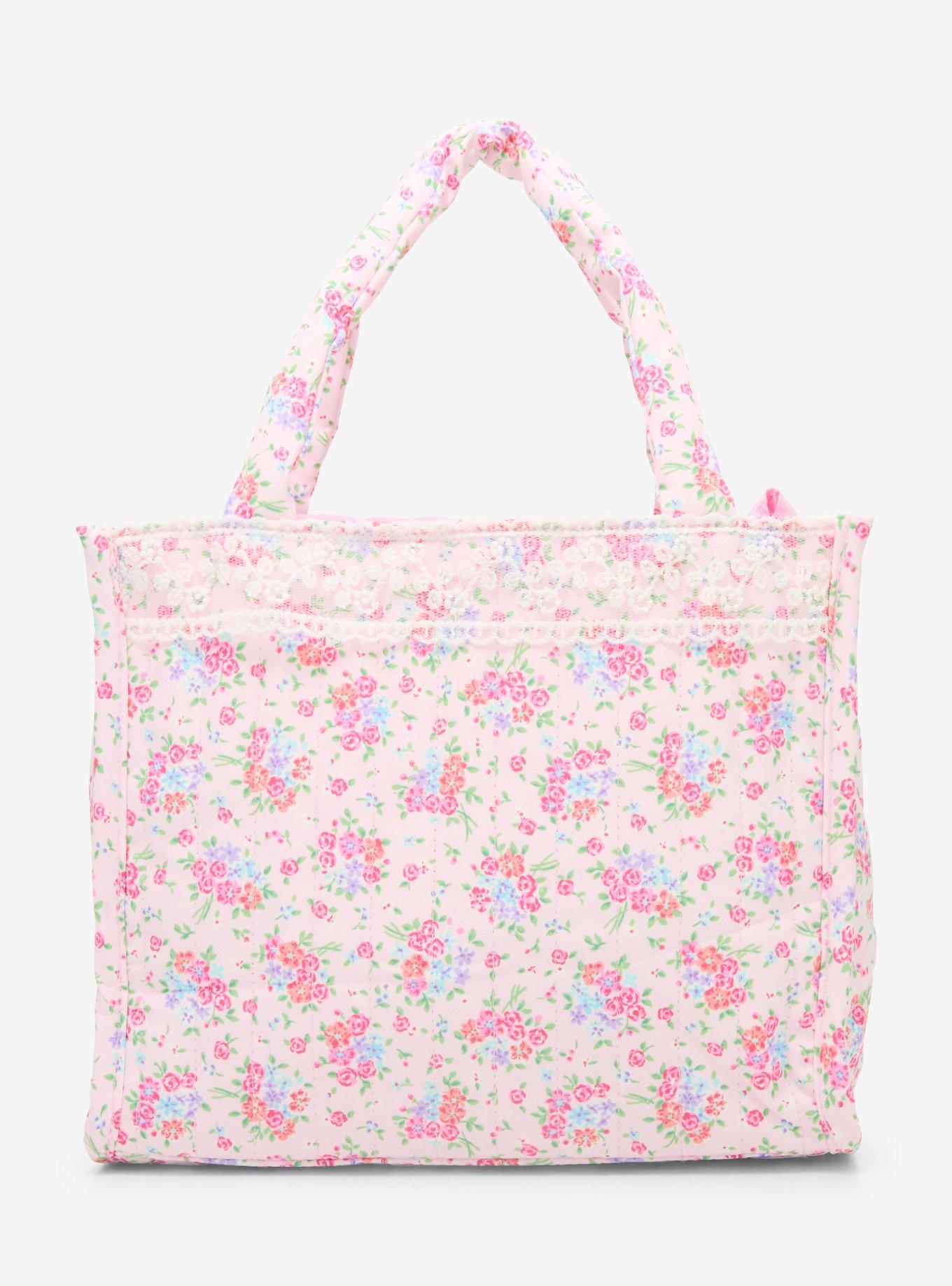 Marroncream Floral Mini Tote Bag, , alternate