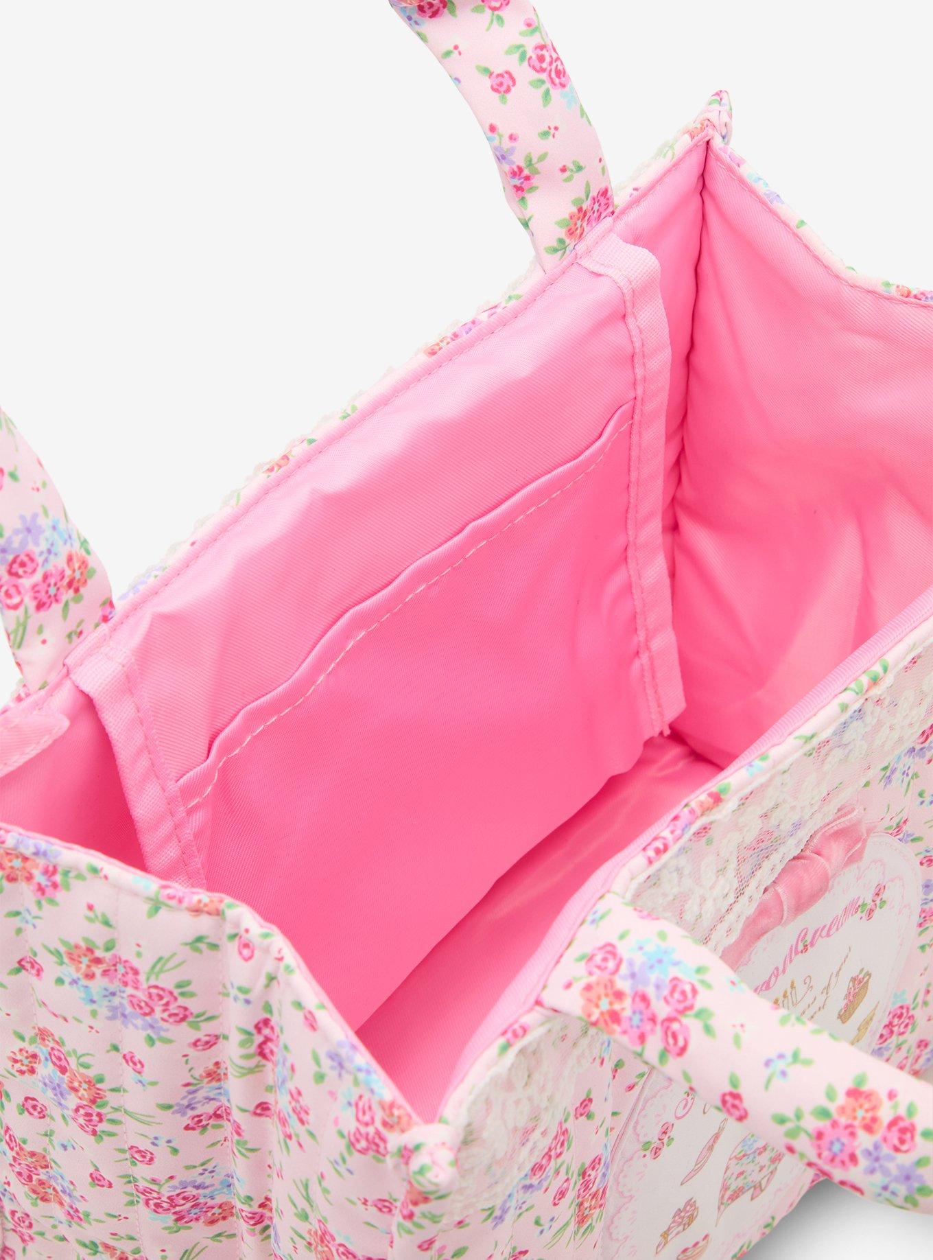 Marroncream Floral Mini Tote Bag, , alternate