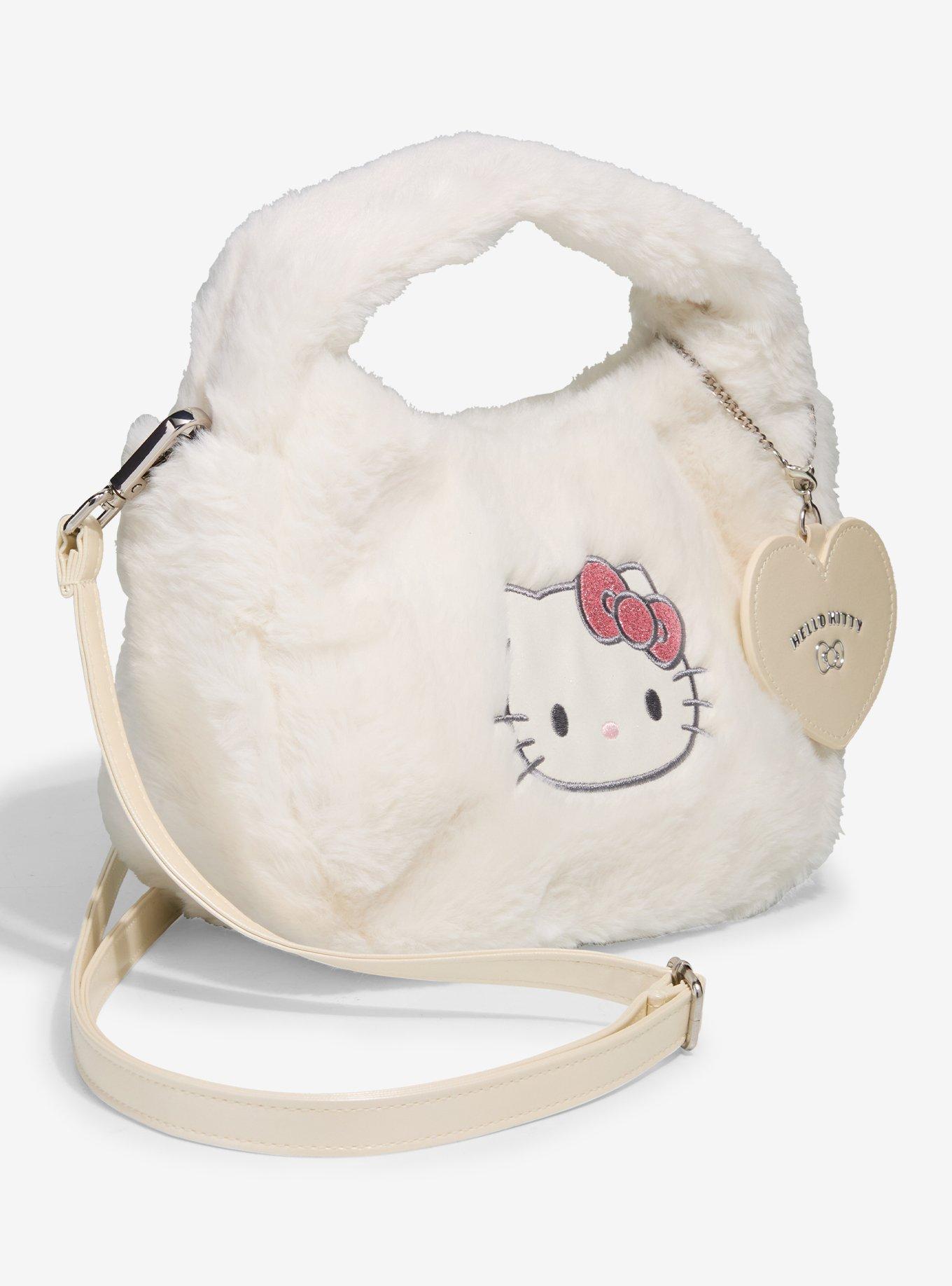 Sanrio Japan Originals Hello Kitty Fuzzy Wrist Crossbody Bag, , hi-res