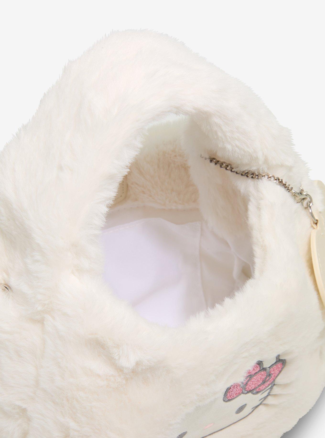 Sanrio Japan Originals Hello Kitty Fuzzy Wrist Crossbody Bag, , alternate
