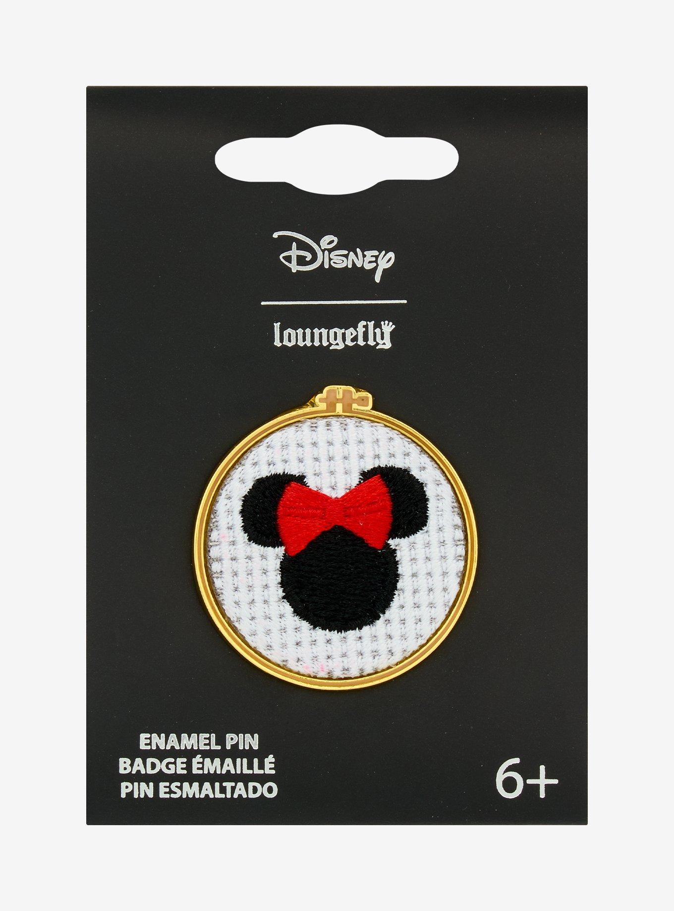 Loungefly Disney Minnie Cross Stitch Enamel Pin &mdash; BoxLunch Exclusive, , hi-res