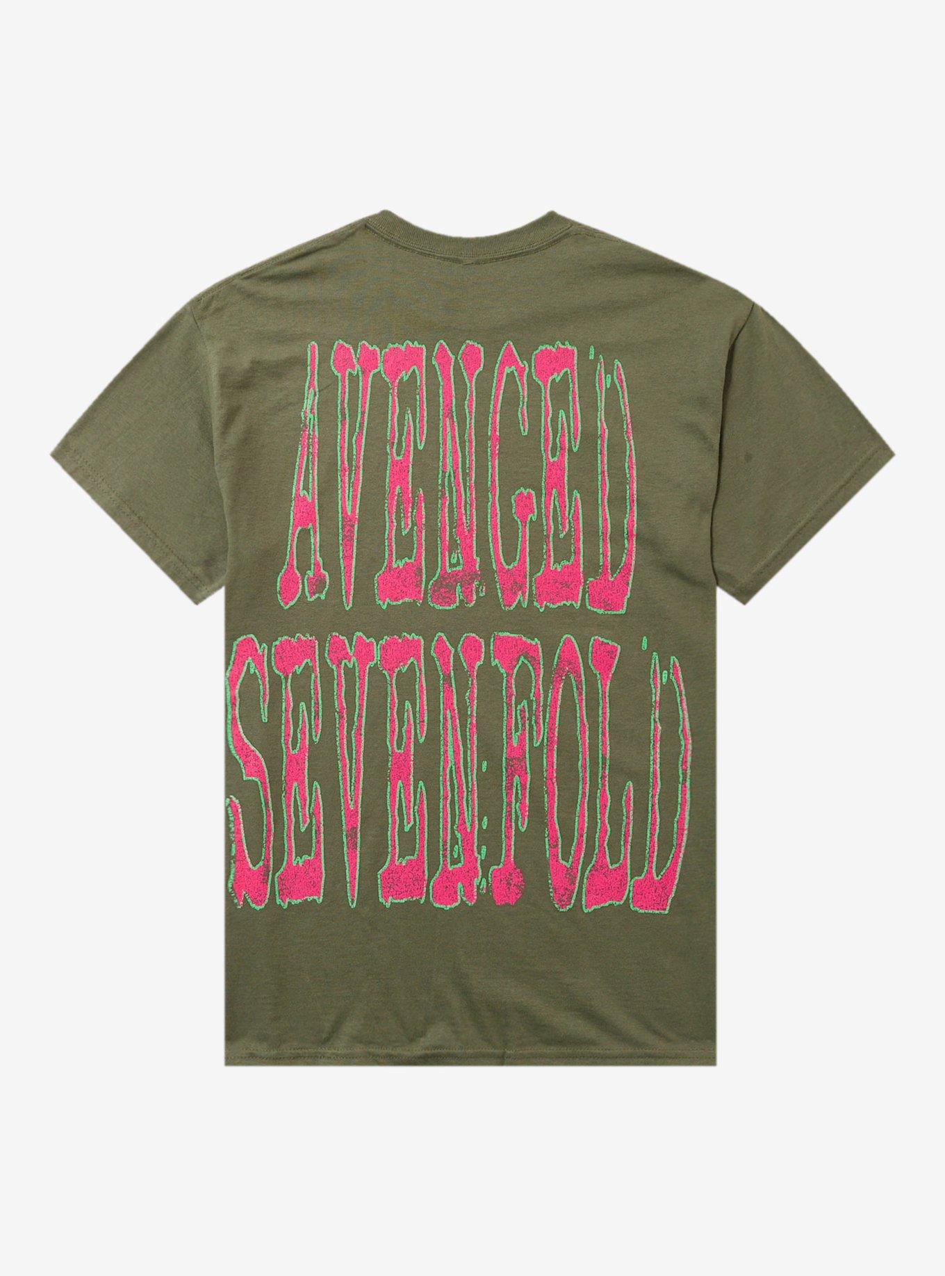 Avenged Sevenfold Deathbat Lightning Two-Sided T-Shirt, , hi-res