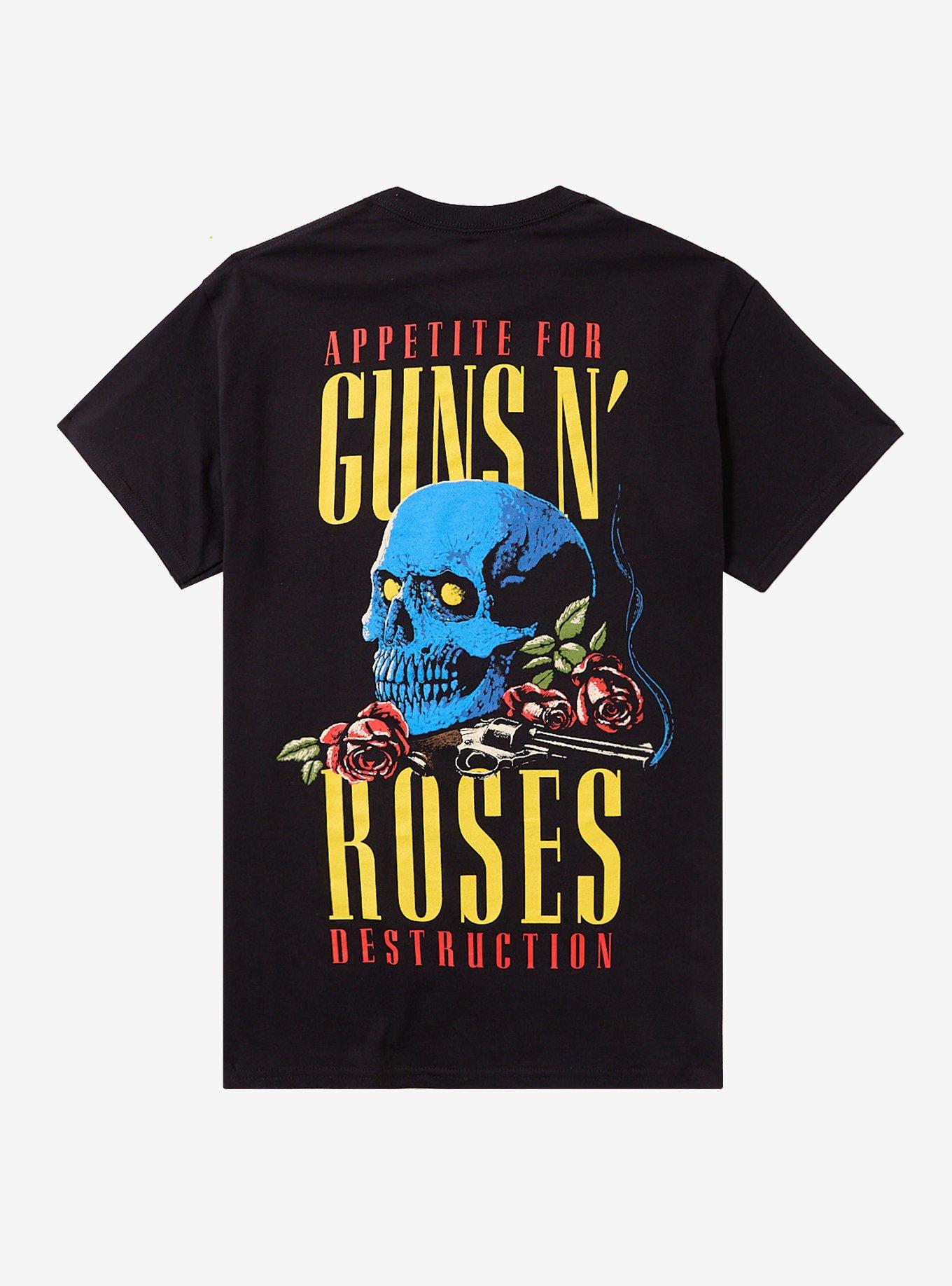 Guns N' Roses Appetite For Destruction Skull & Pistol  T-Shirt, , hi-res