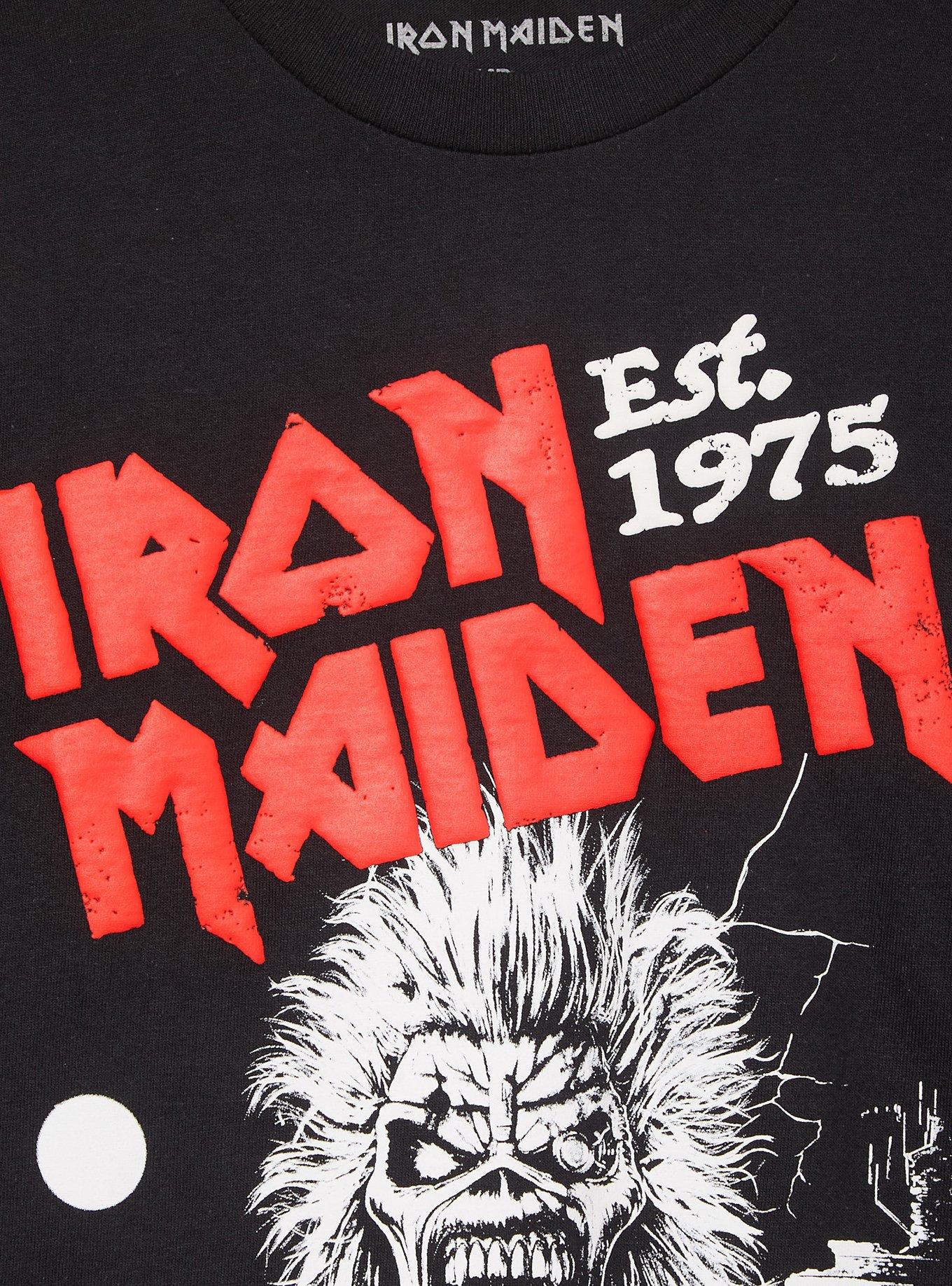 Iron Maiden Eddie Established 1975 Puff Paint T-Shirt, , hi-res