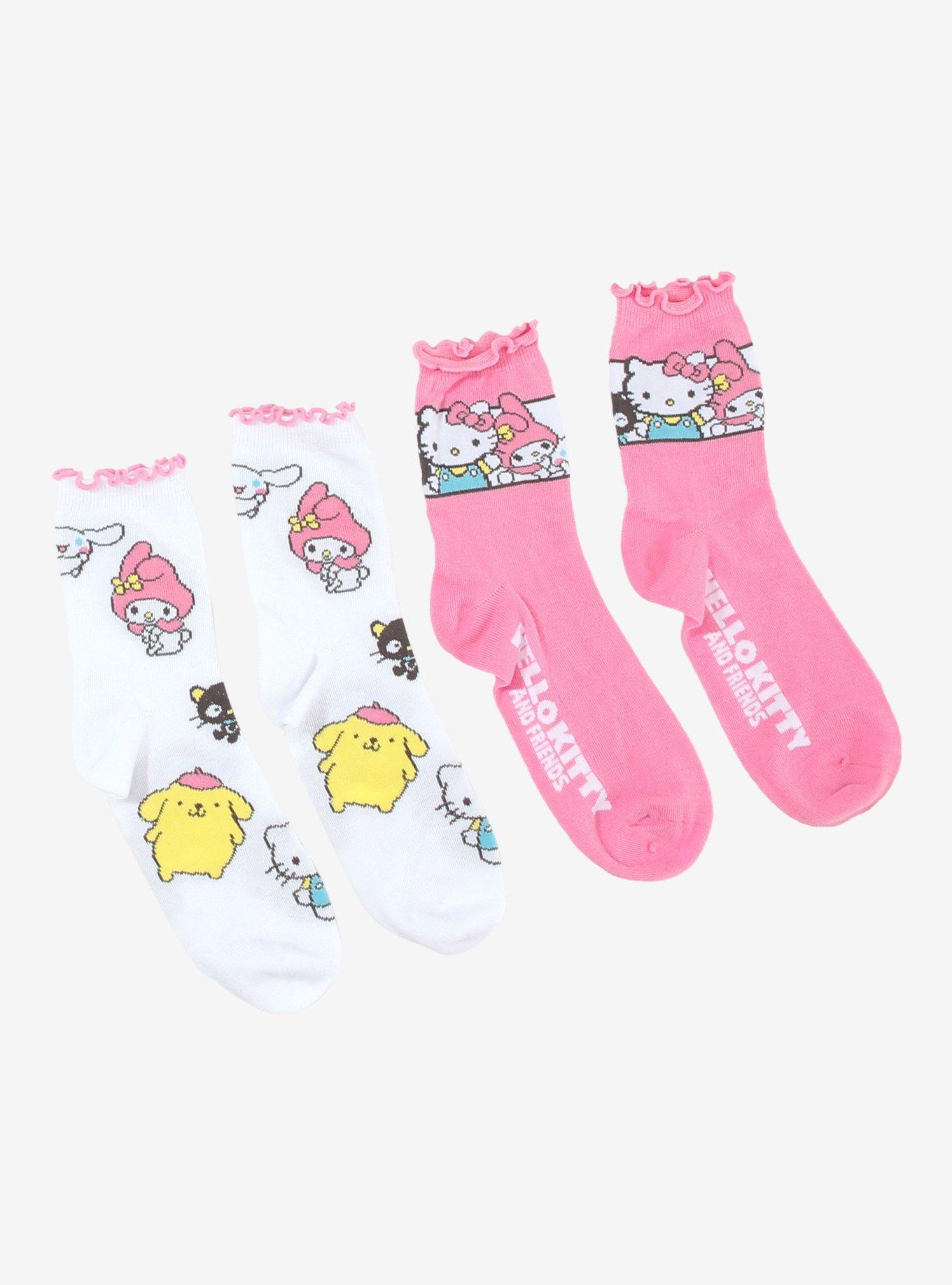 Hello Kitty And Friends Lettuce Trim Ankle Socks 2 Pair, , hi-res