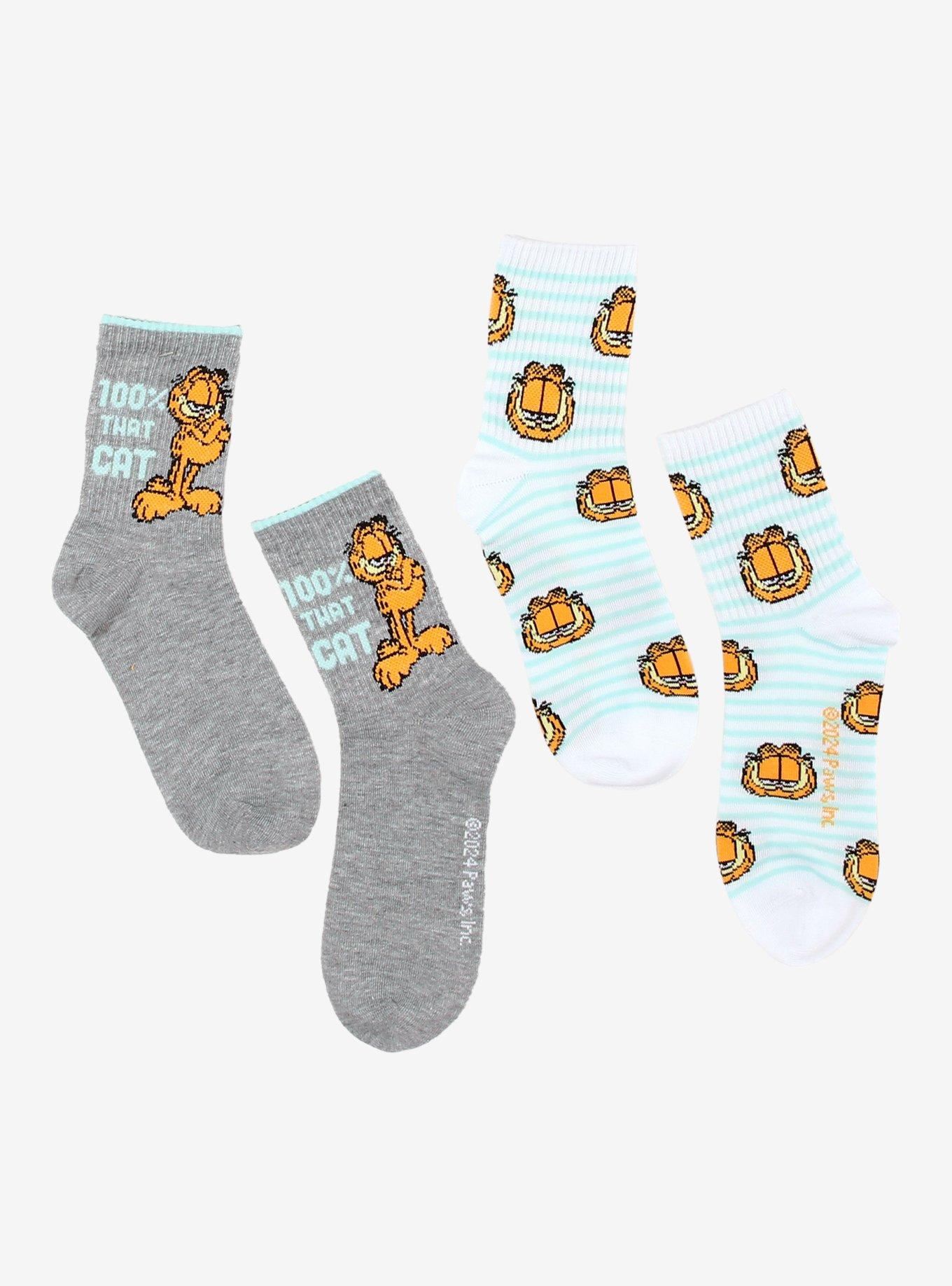 Garfield That Cat Stripe Ankle Socks 2 Pair, , hi-res