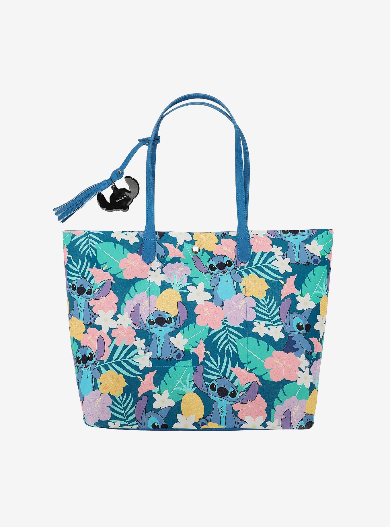Disney Stitch Flowers & Foliage Tote Bag, , alternate