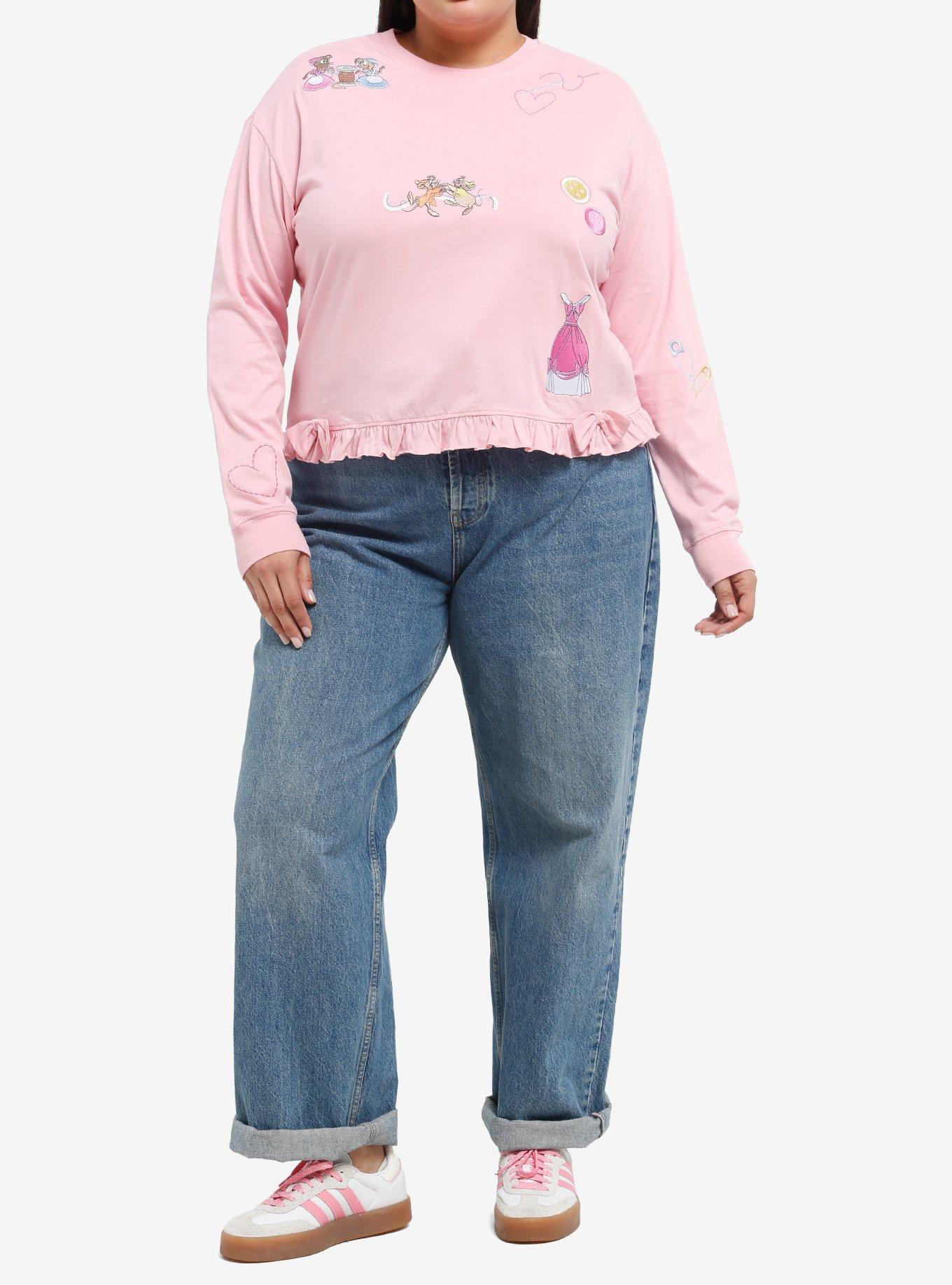 Her Universe Disney Cinderella Characters Ruffle Long-Sleeve T-Shirt Plus Size Her Universe Exclusive, , hi-res