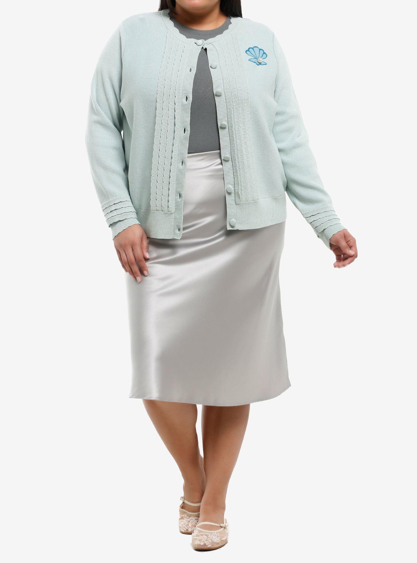 Her Universe Disney The Little Mermaid Ariel Scallop Cardigan Plus Size Her Universe Exclusive, MULTI, alternate