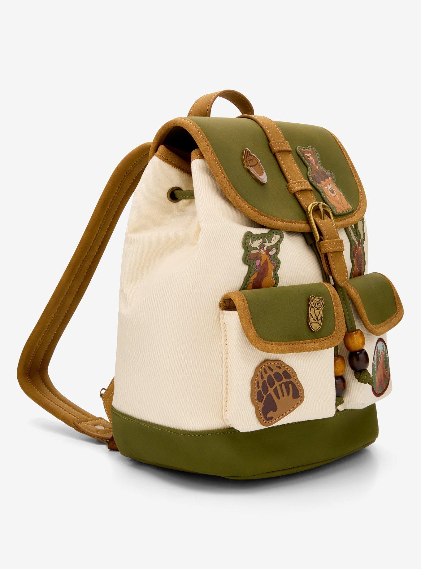 Disney Brother Bear Character Patches Slouch Mini Backpack, , hi-res
